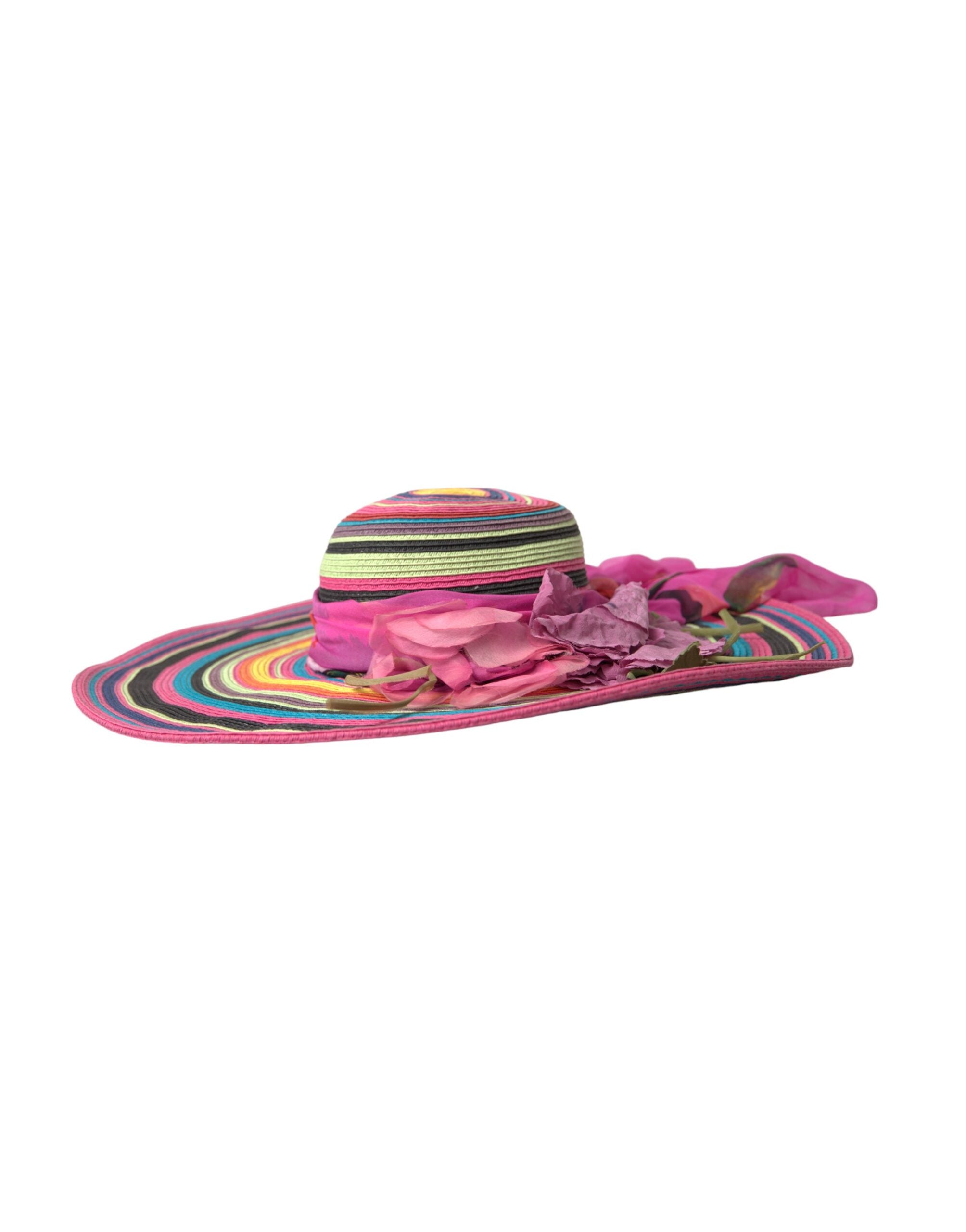 Dolce & Gabbana Fantasy Wide Brim Floppy Multicolor Hat Glam Steals