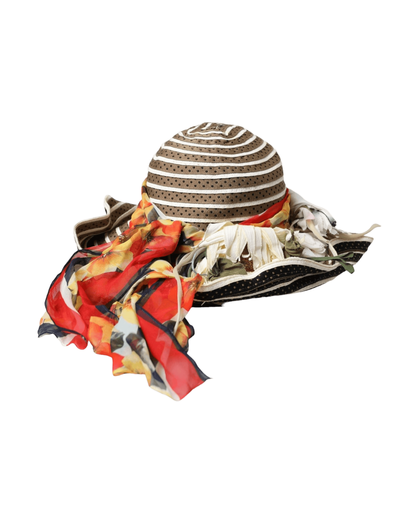 Dolce & Gabbana Fantasy Wide Brim Floppy Multicolor Hat Glam Steals