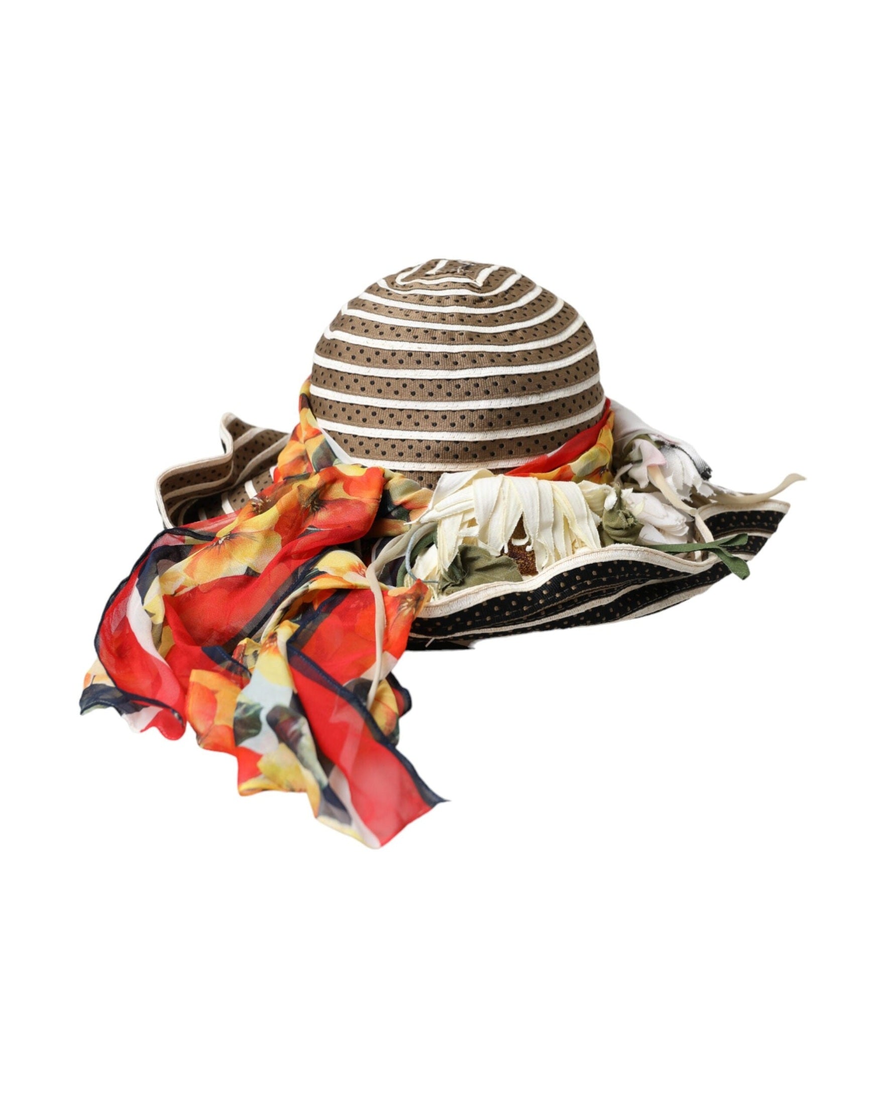 Dolce & Gabbana Fantasy Wide Brim Floppy Multicolor Hat Glam Steals