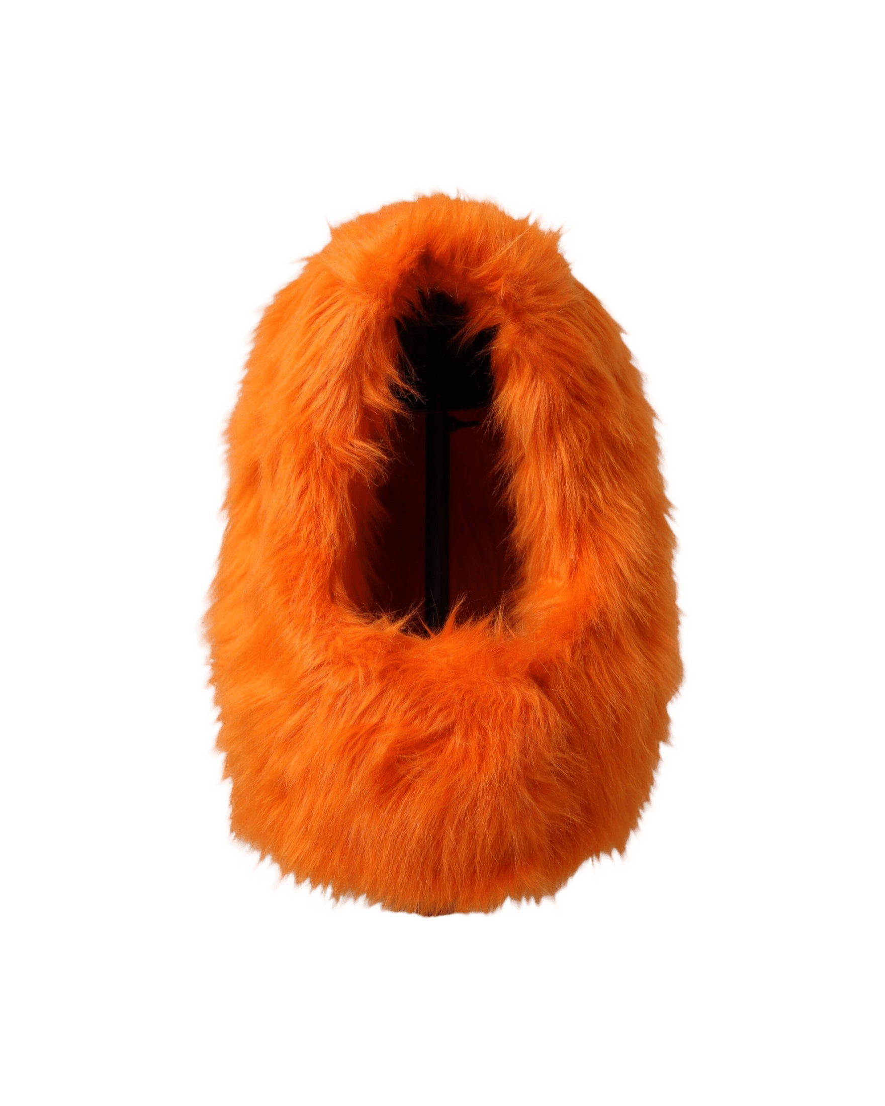 Dolce & Gabbana Faux Fur Whole Head Wrap Orange Hat Glam Steals