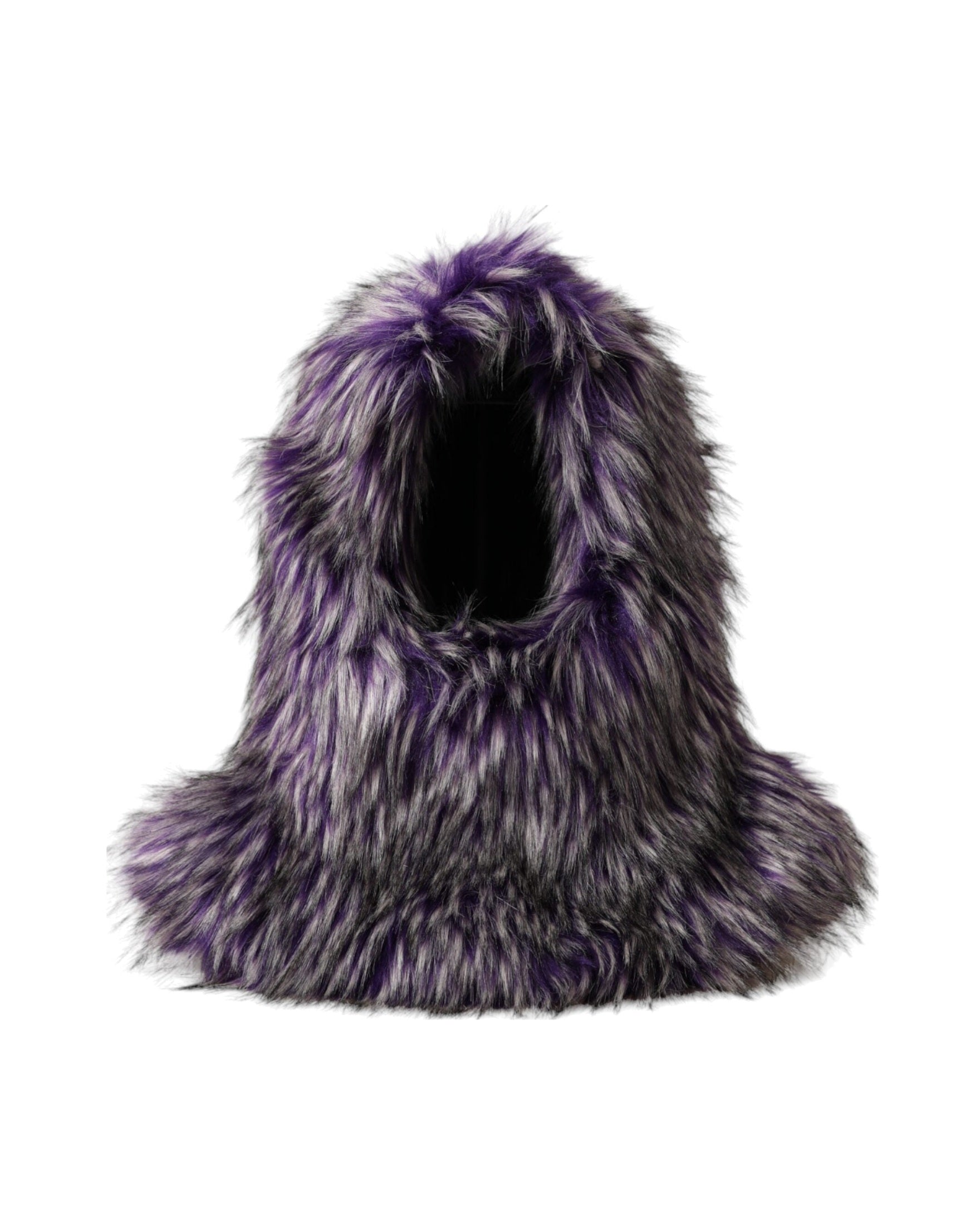 Dolce & Gabbana Faux Fur Whole Head Wrap Purple Hat Glam Steals