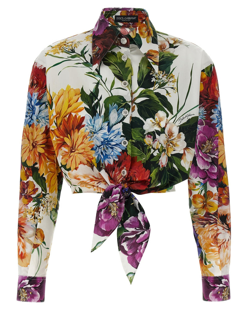 Dolce & Gabbana Floral Crop Shirt Glam Steals