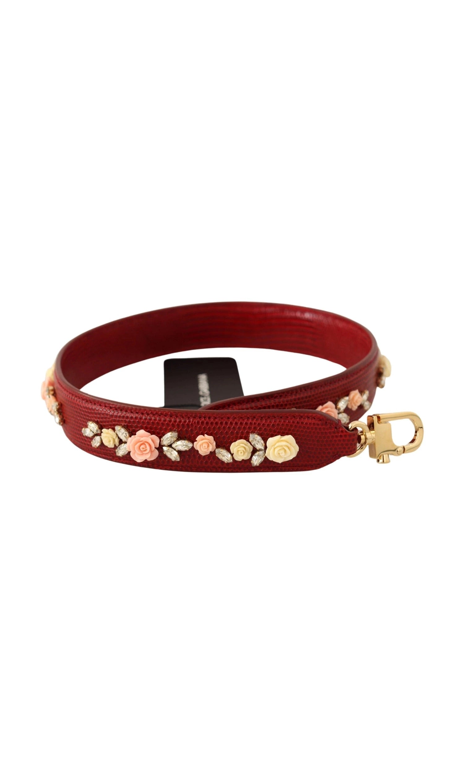 Dolce & Gabbana Floral Crystals Exotic Shoulder Strap Bag Accessory Glam Steals