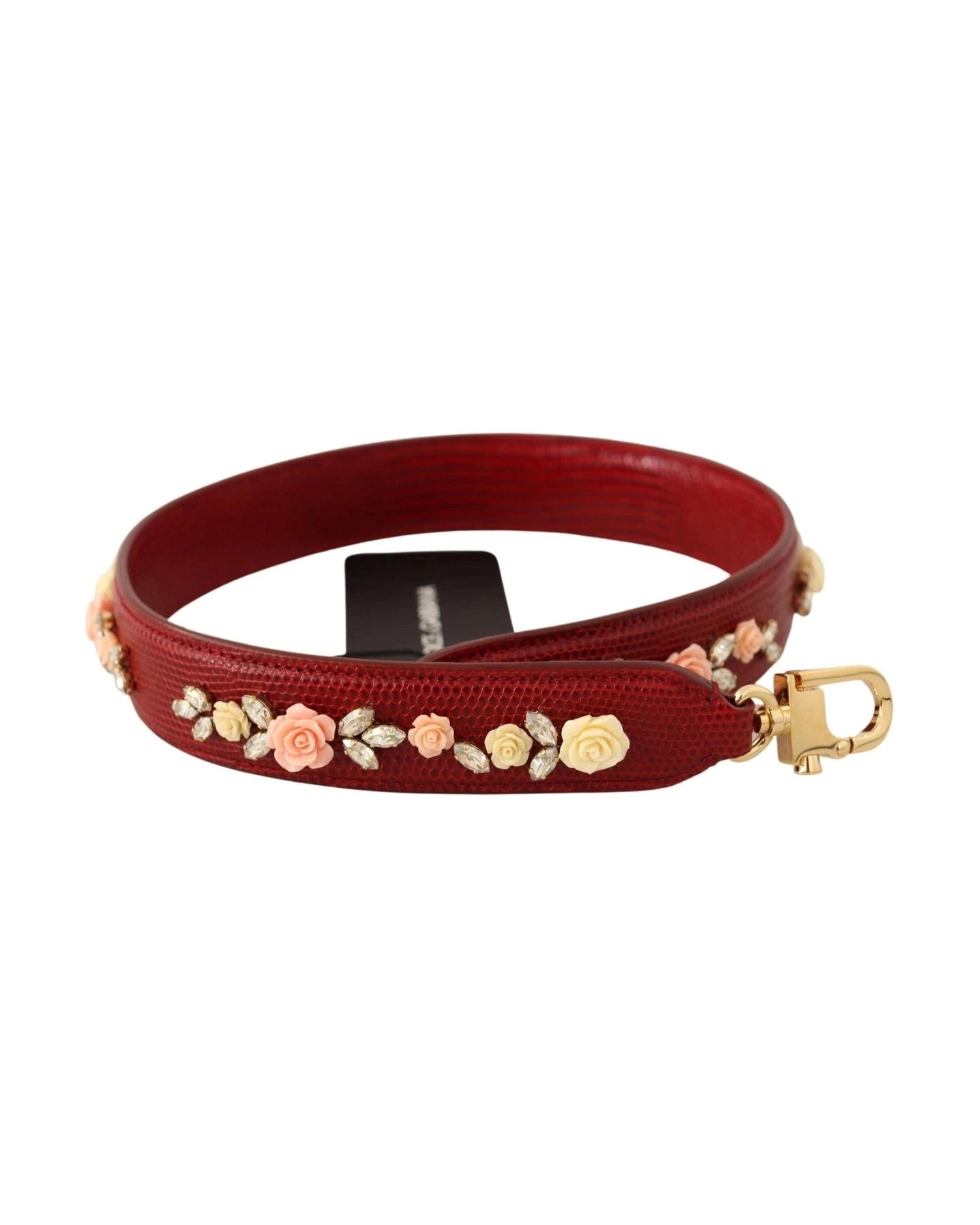 Dolce & Gabbana Floral Crystals Exotic Shoulder Strap Bag Accessory Glam Steals