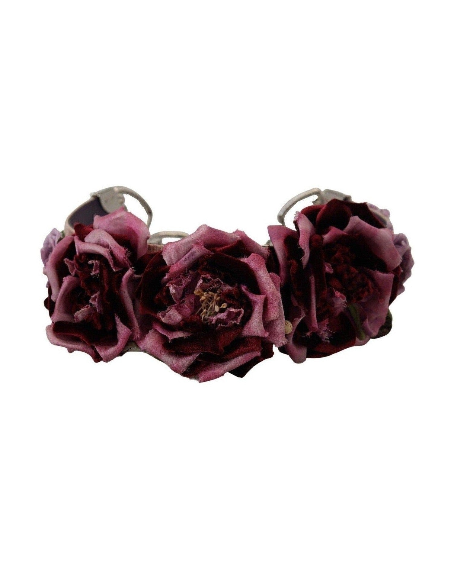 Dolce & Gabbana Floral Leather Shoulder Strap Beige Accessory Glam Steals