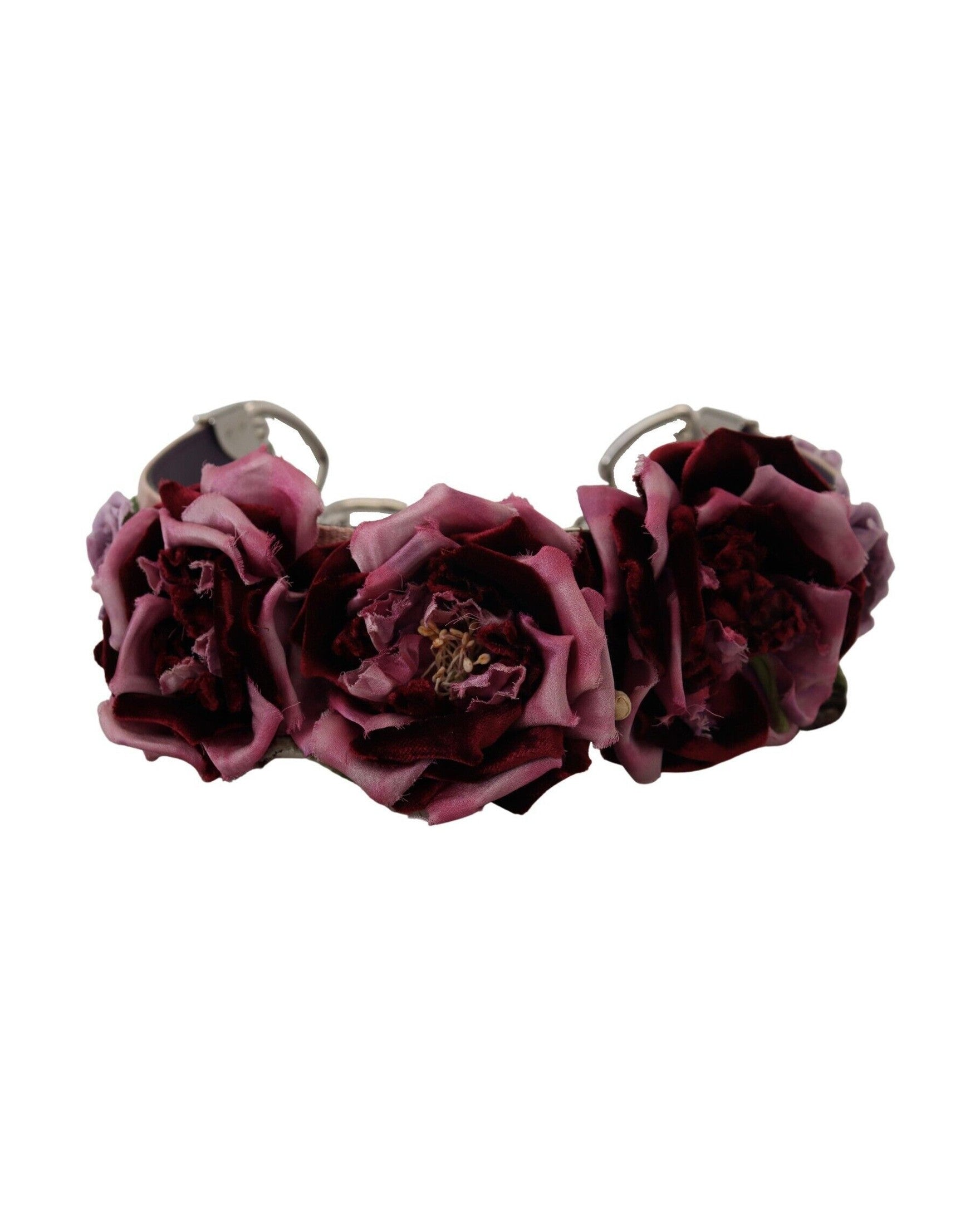 Dolce & Gabbana Floral Leather Shoulder Strap Beige Accessory Glam Steals