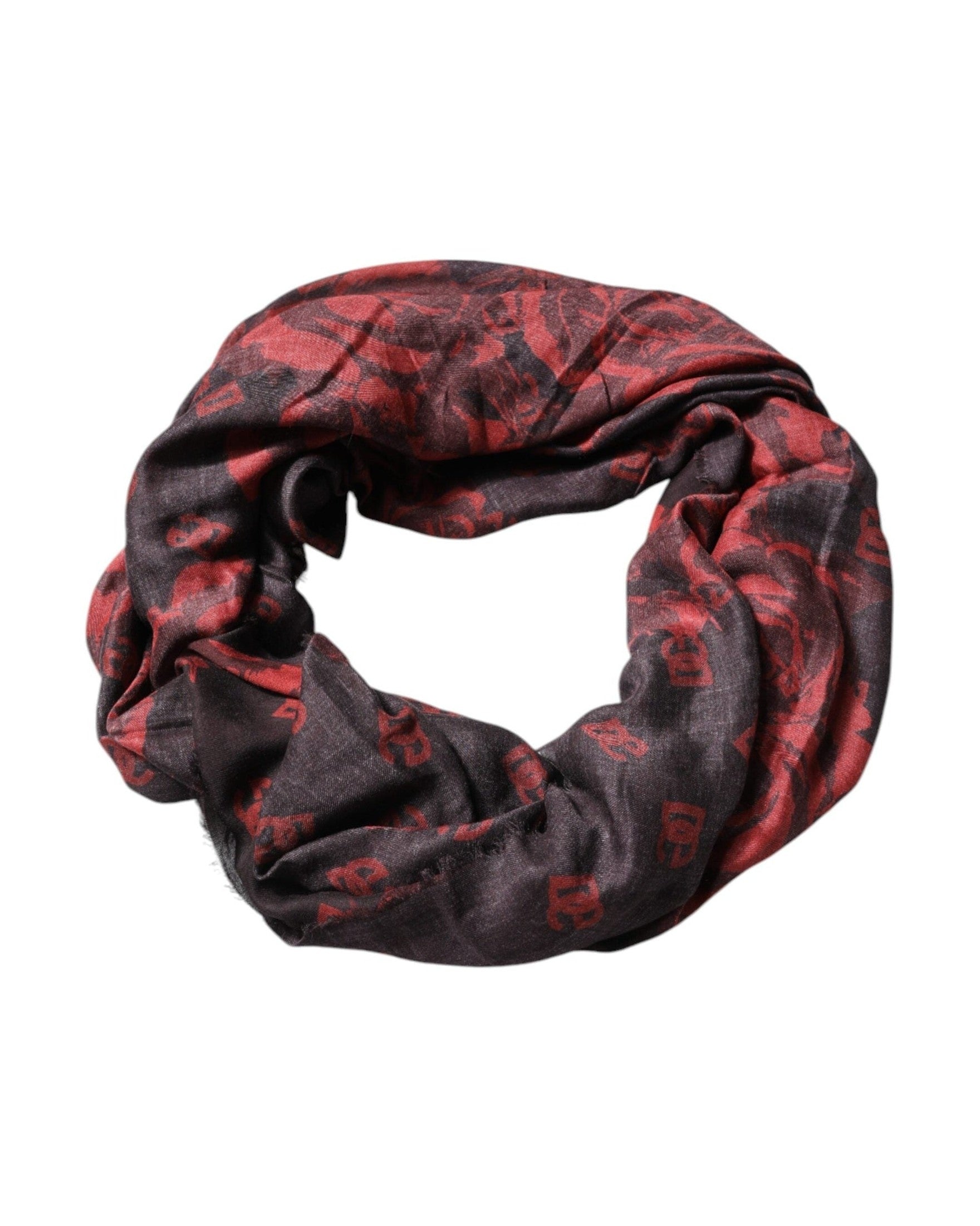 Dolce & Gabbana Floral Modal Wrap Shawl Red Scarf Glam Steals