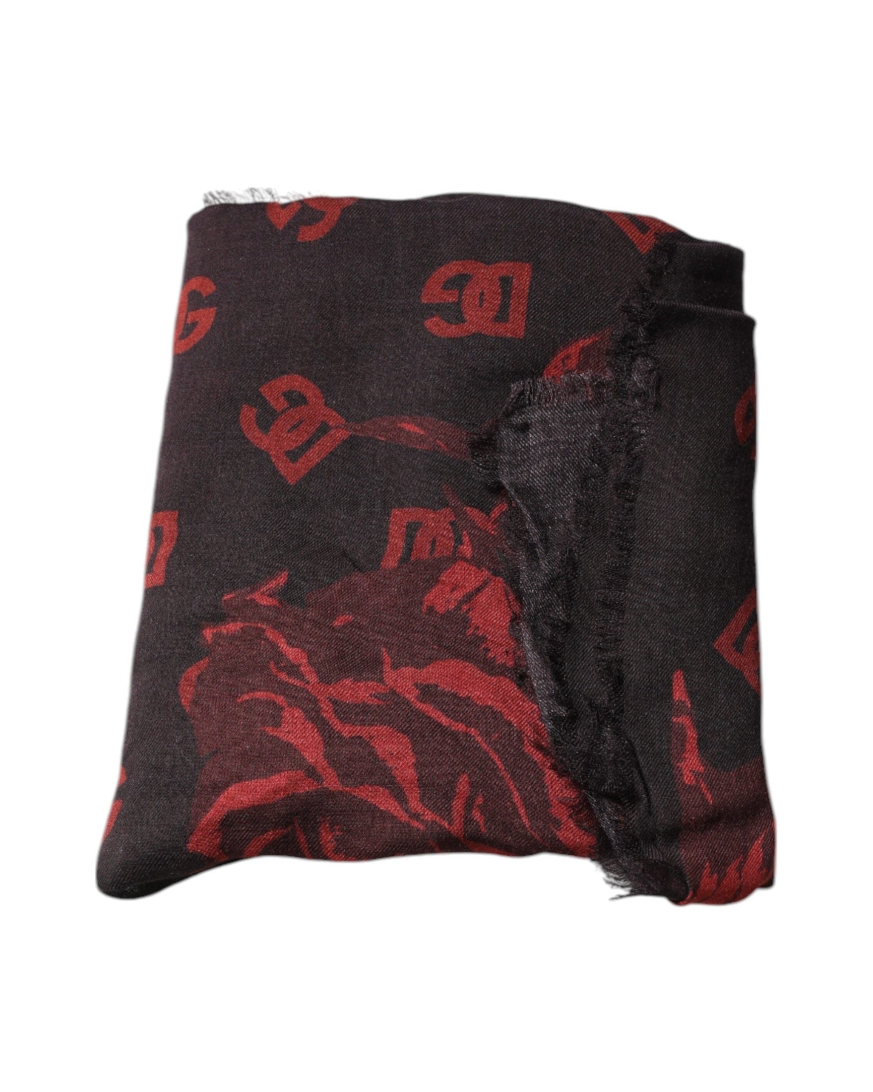 Dolce & Gabbana Floral Modal Wrap Shawl Red Scarf Glam Steals