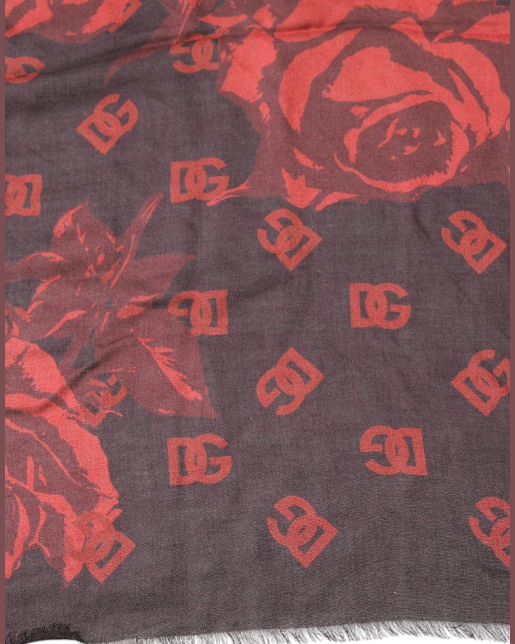 Dolce & Gabbana Floral Modal Wrap Shawl Red Scarf Glam Steals