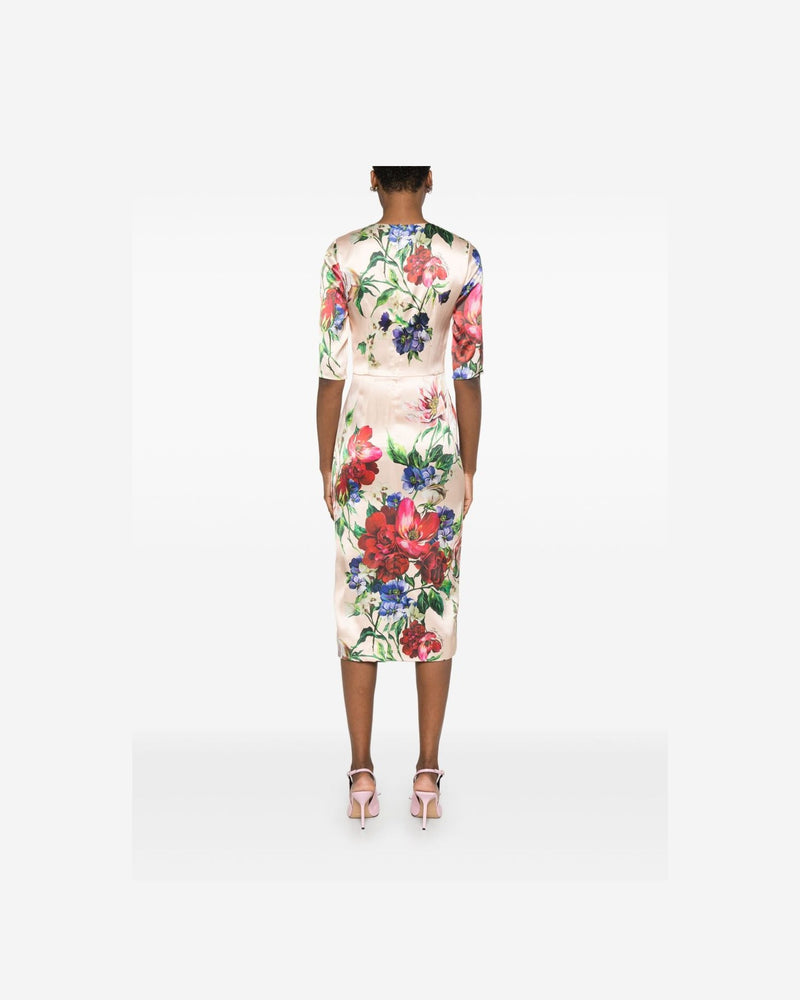 Dolce & Gabbana Floral Print Midi Dress Glam Steals
