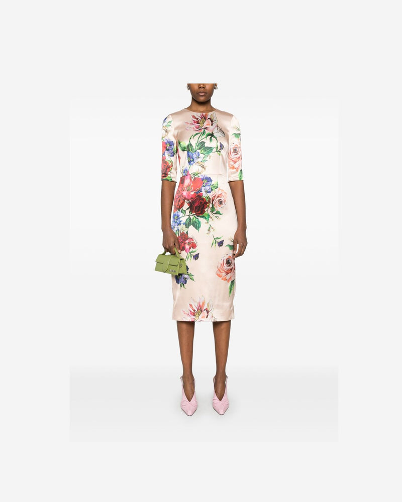 Dolce & Gabbana Floral Print Midi Dress Glam Steals