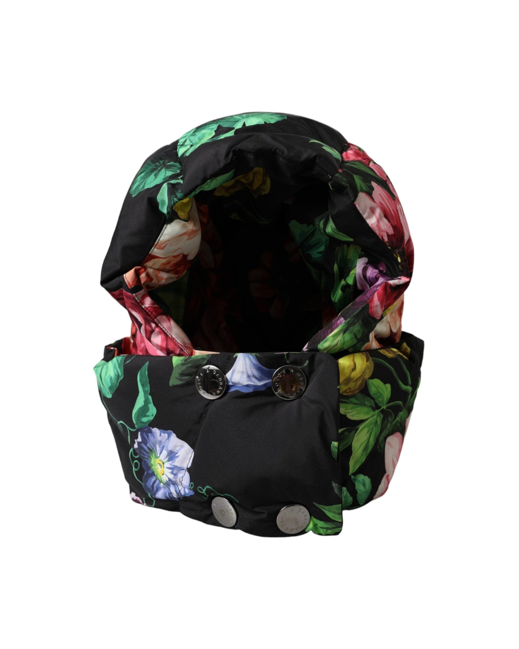Dolce & Gabbana Floral Print Whole Head Wrap Black Hat Glam Steals