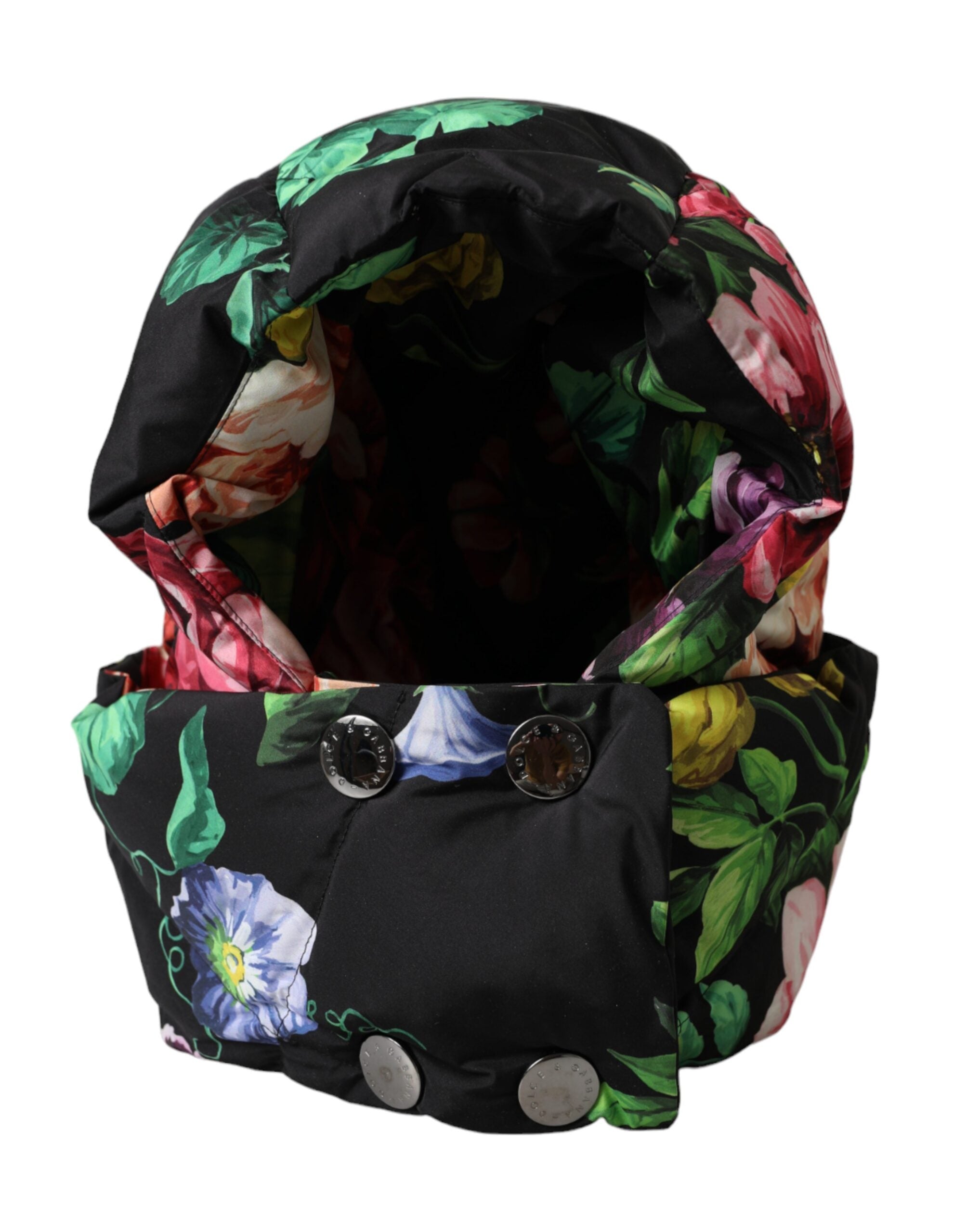 Dolce & Gabbana Floral Print Whole Head Wrap Black Hat Glam Steals