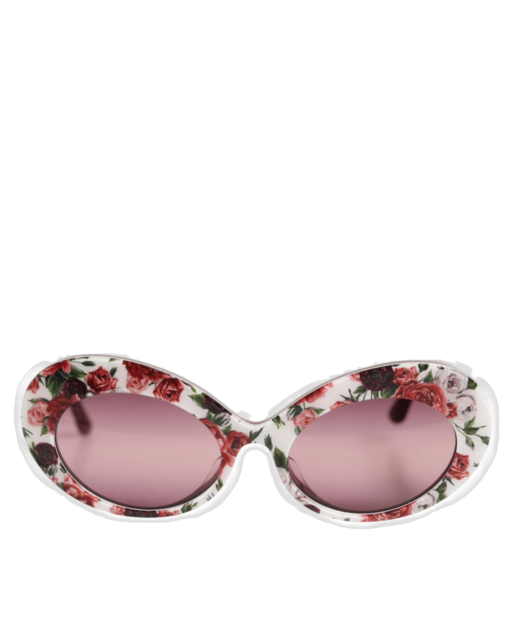 Dolce & Gabbana Floral Printed Acetate Oval Eyewear Sunglasses Glam Steals