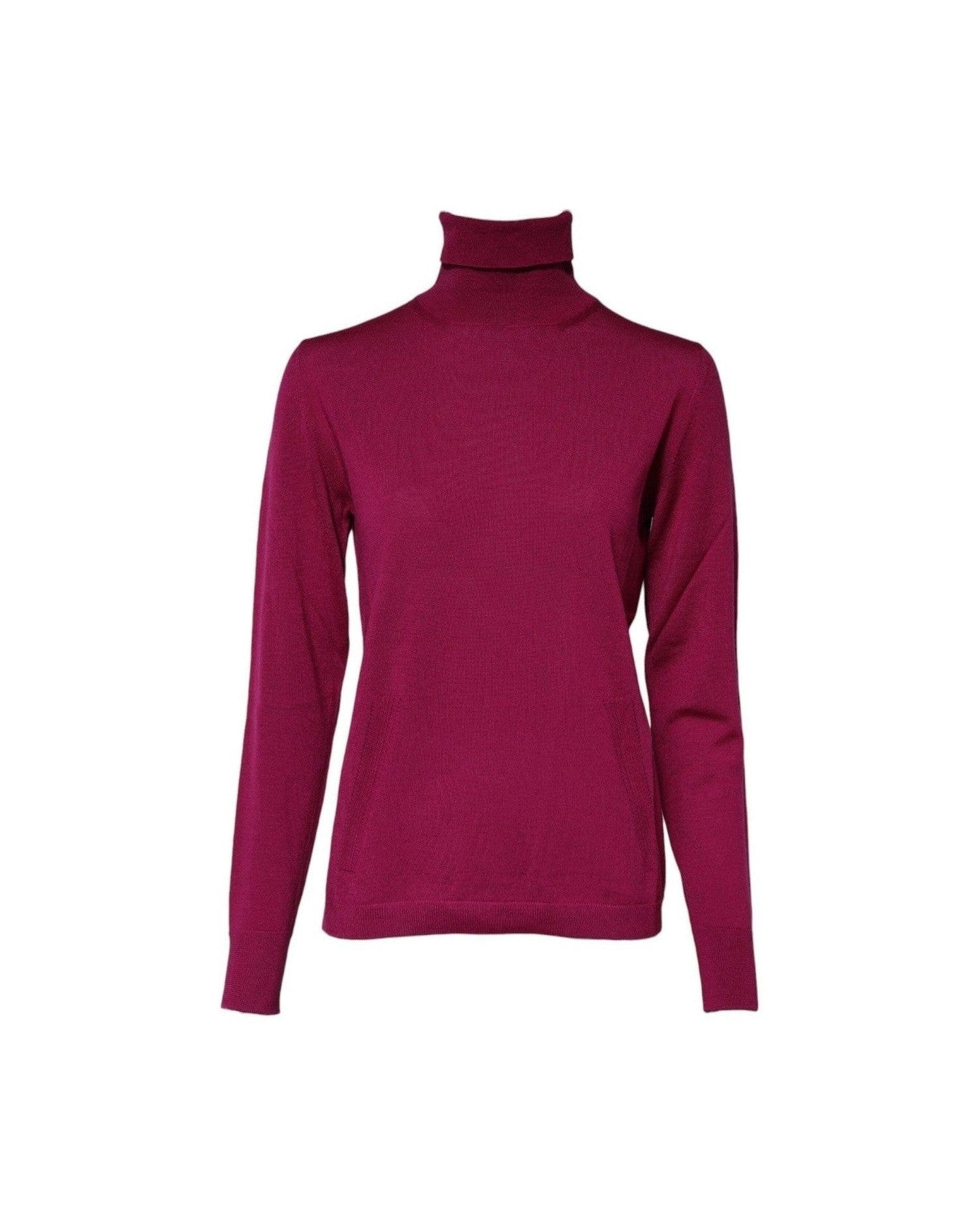 Dolce & Gabbana Fuchsia Wool Long Sleeves Turtleneck Sweater Sweaters