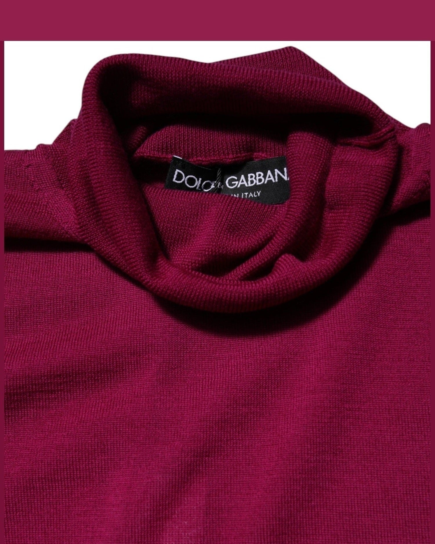 Dolce & Gabbana Fuchsia Wool Long Sleeves Turtleneck Sweater Sweaters