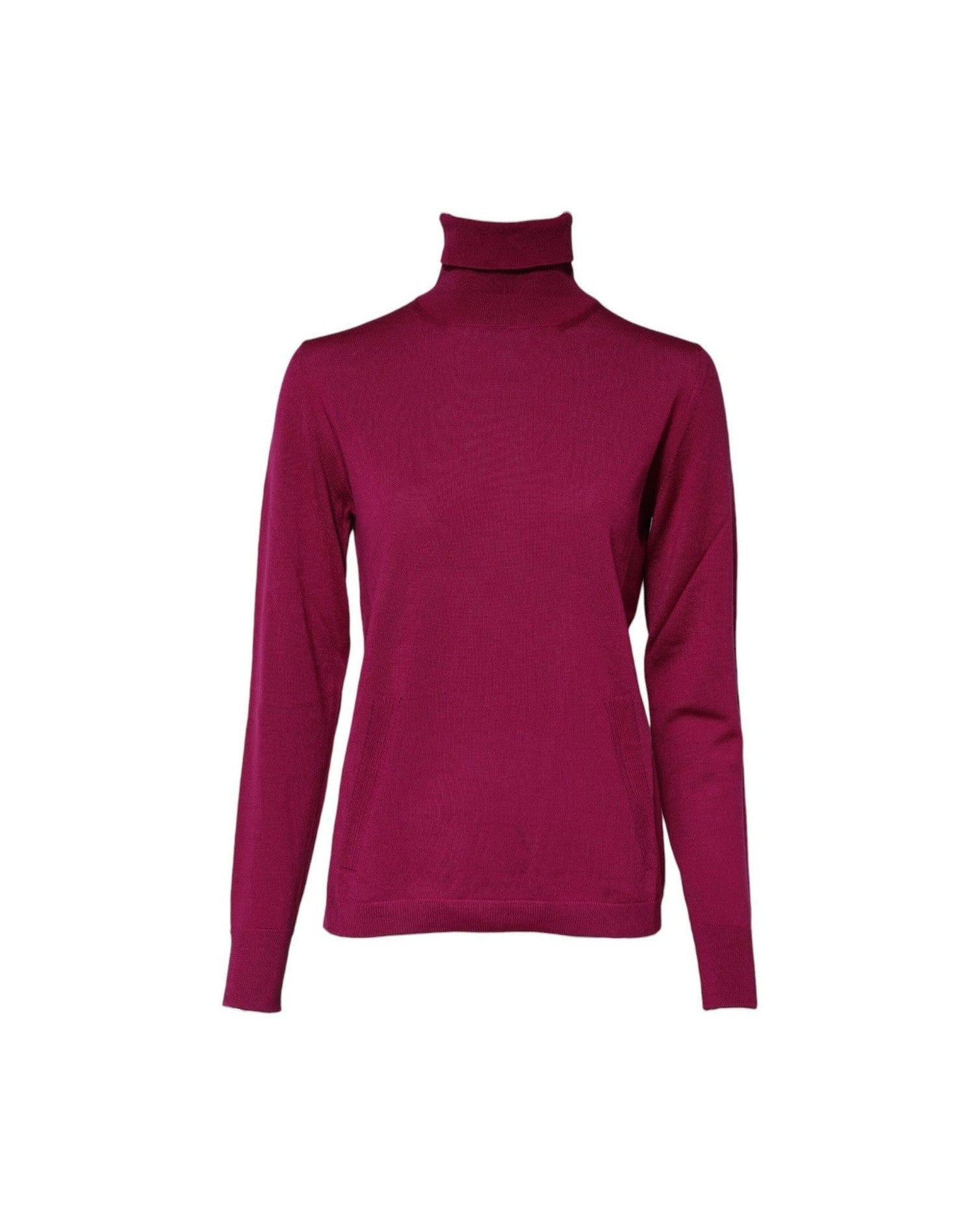 Dolce & Gabbana Fuchsia Wool Long Sleeves Turtleneck Sweater Glam Steals