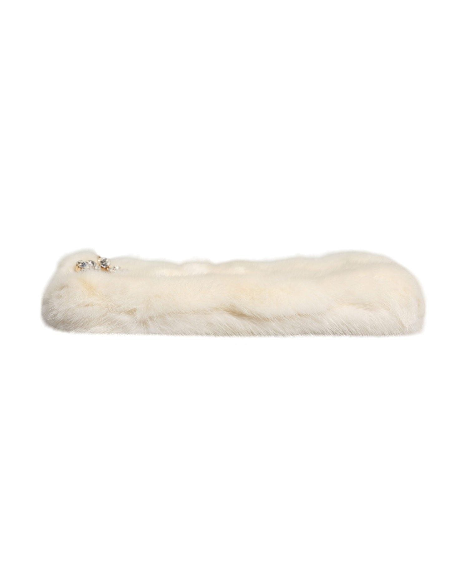 Dolce & Gabbana Fur Handbag Clutch Purse Pouch White Bag Glam Steals