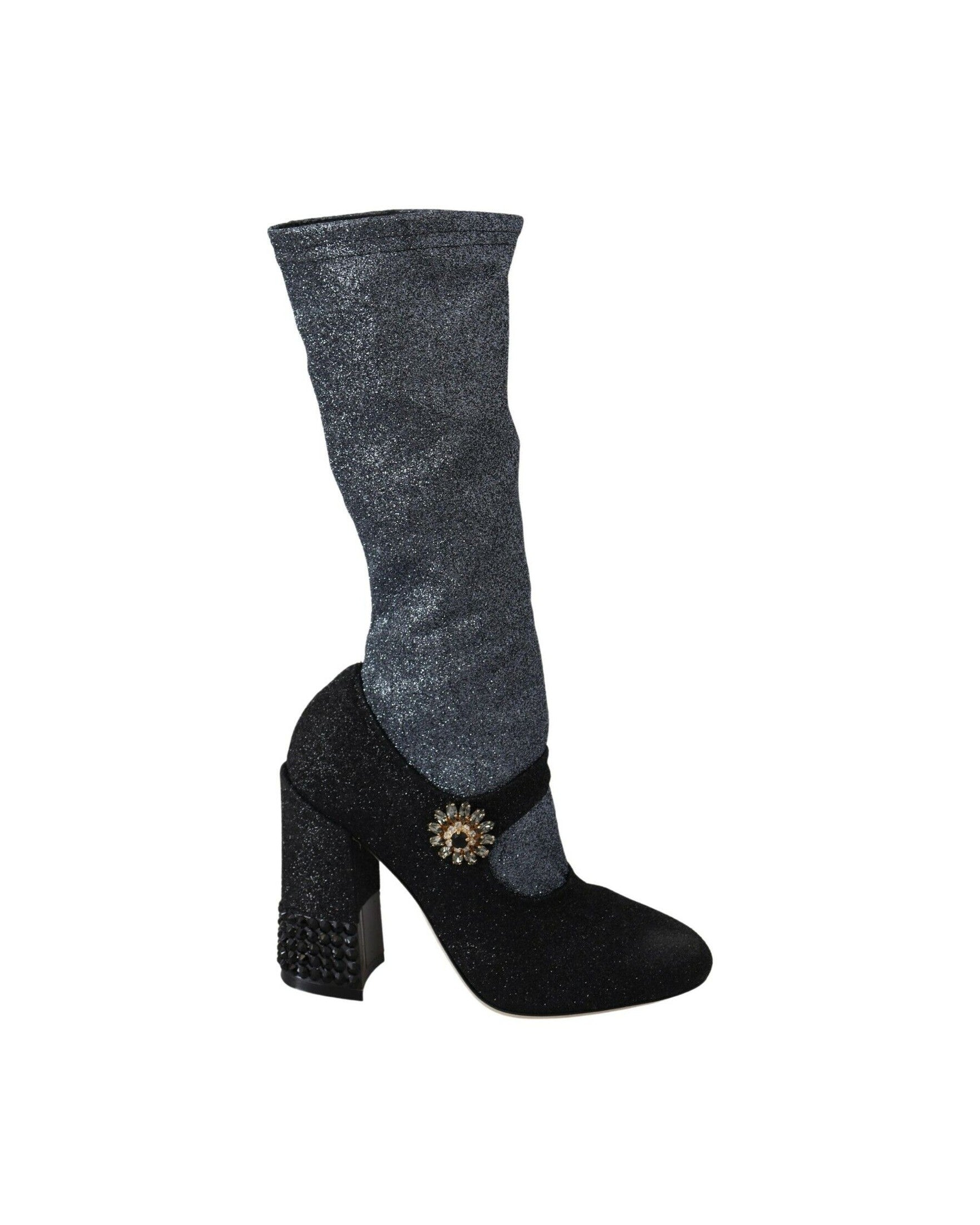 Dolce & Gabbana Glamorous Crystal-Embellished Booties Glam Steals