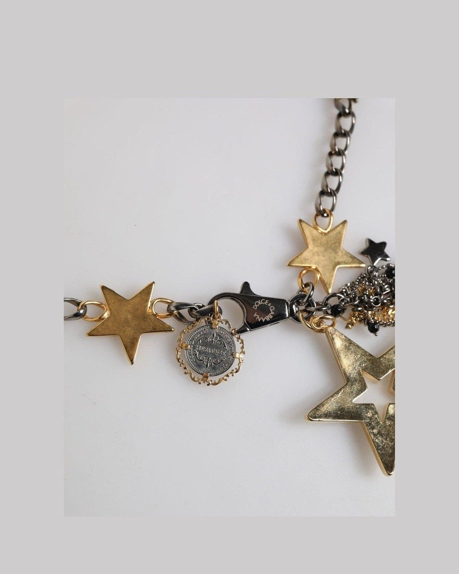 Dolce & Gabbana Gold Silver Brass Embellished Waist Chain Belt Glam Steals