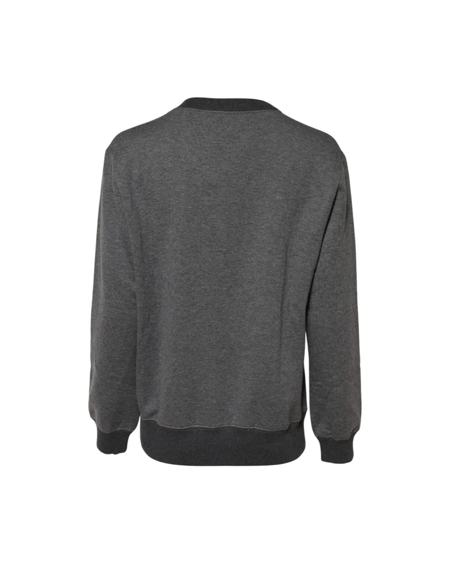 Dolce & Gabbana Gray Dg Logo Embroidered Pullover Sweater Sweaters