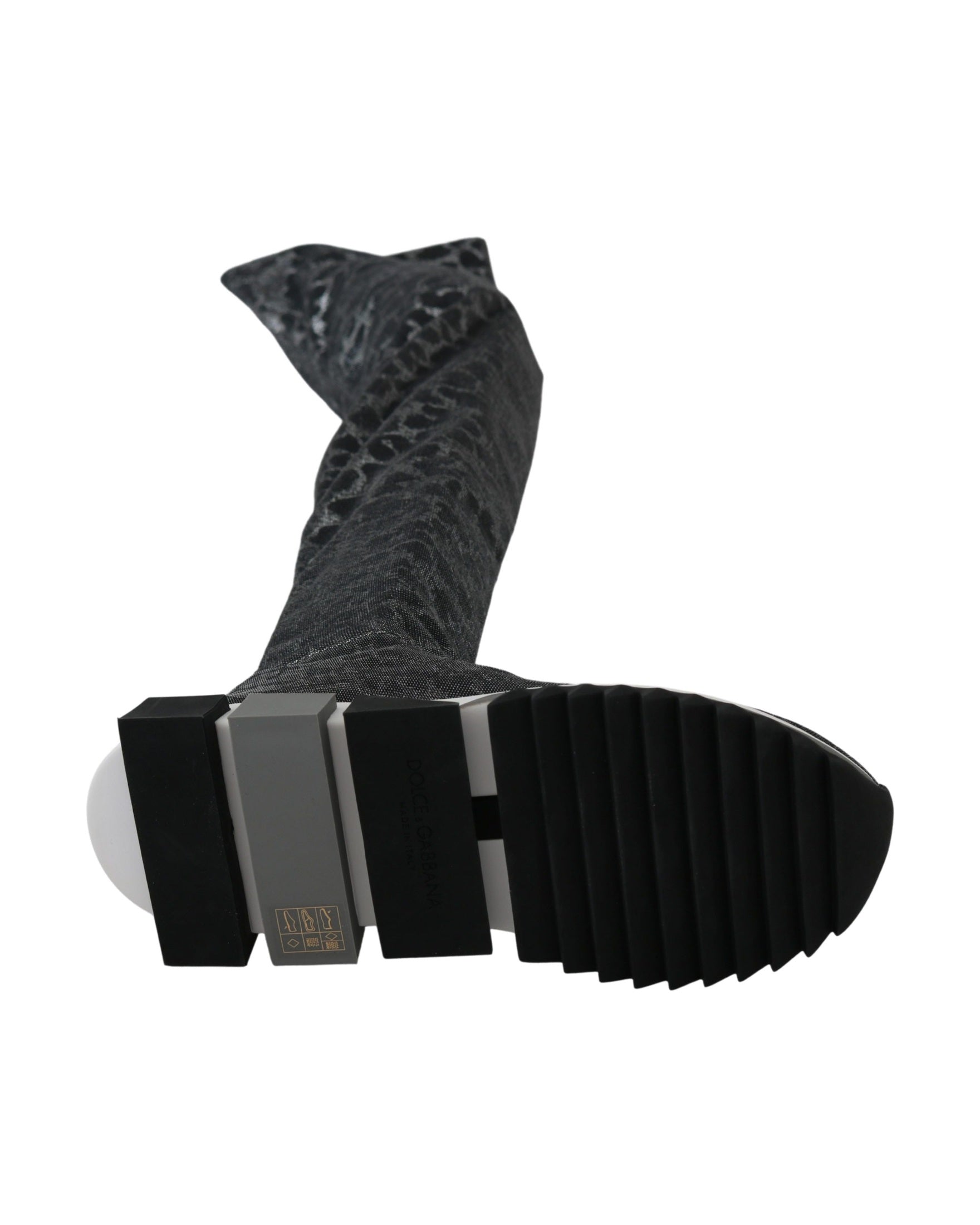 Dolce & Gabbana Gray Leopard High Top Sneakers Booties Shoes Glam Steals