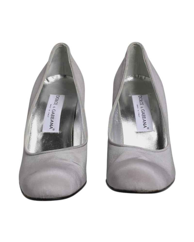 Dolce & Gabbana Gray Suede Leather High Heel Pumps Shoes Glam Steals