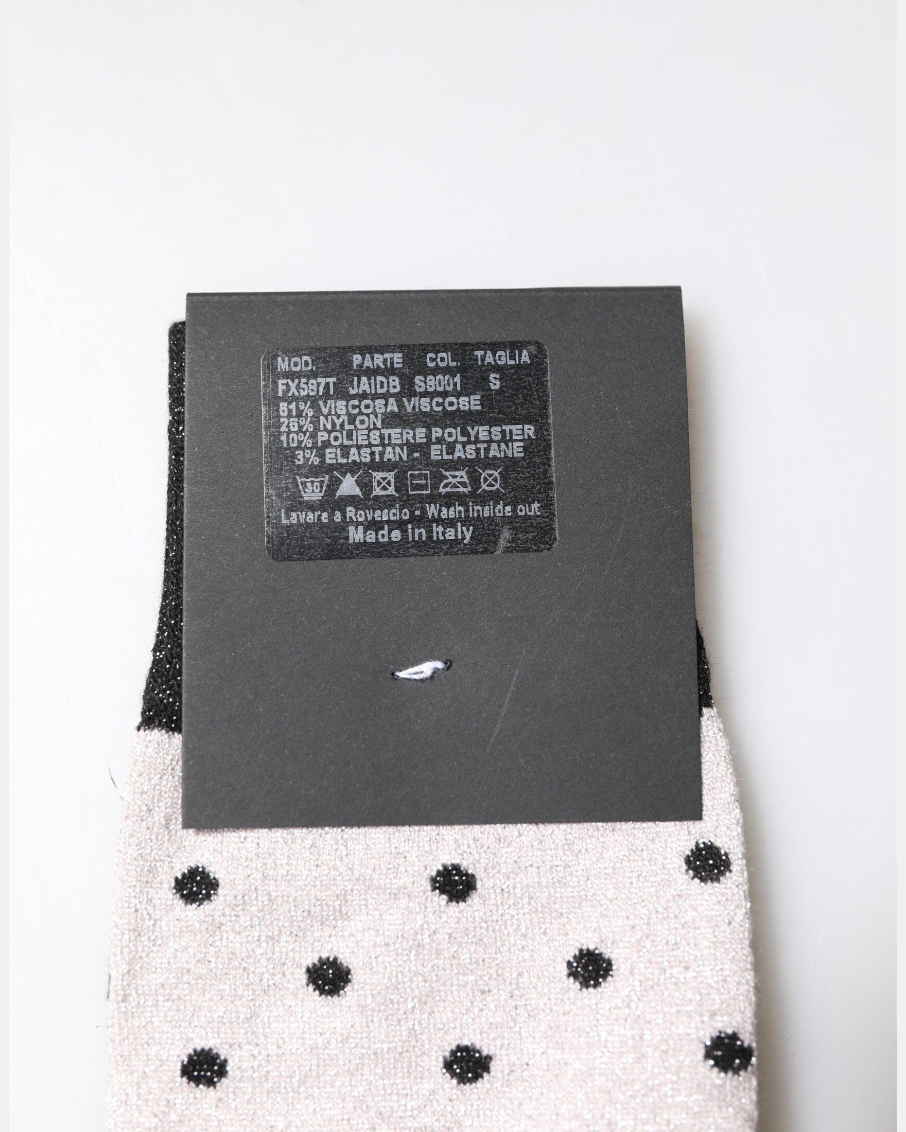 Dolce & Gabbana Gray Viscose Stretch Dotted Socks Glam Steals