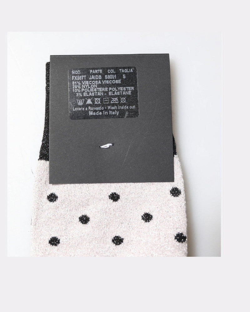 Dolce & Gabbana Gray Viscose Stretch Dotted Socks Glam Steals