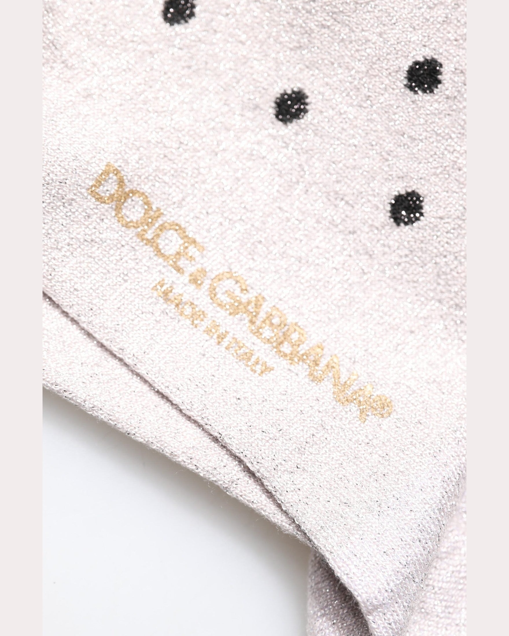 Dolce & Gabbana Gray Viscose Stretch Dotted Socks Glam Steals