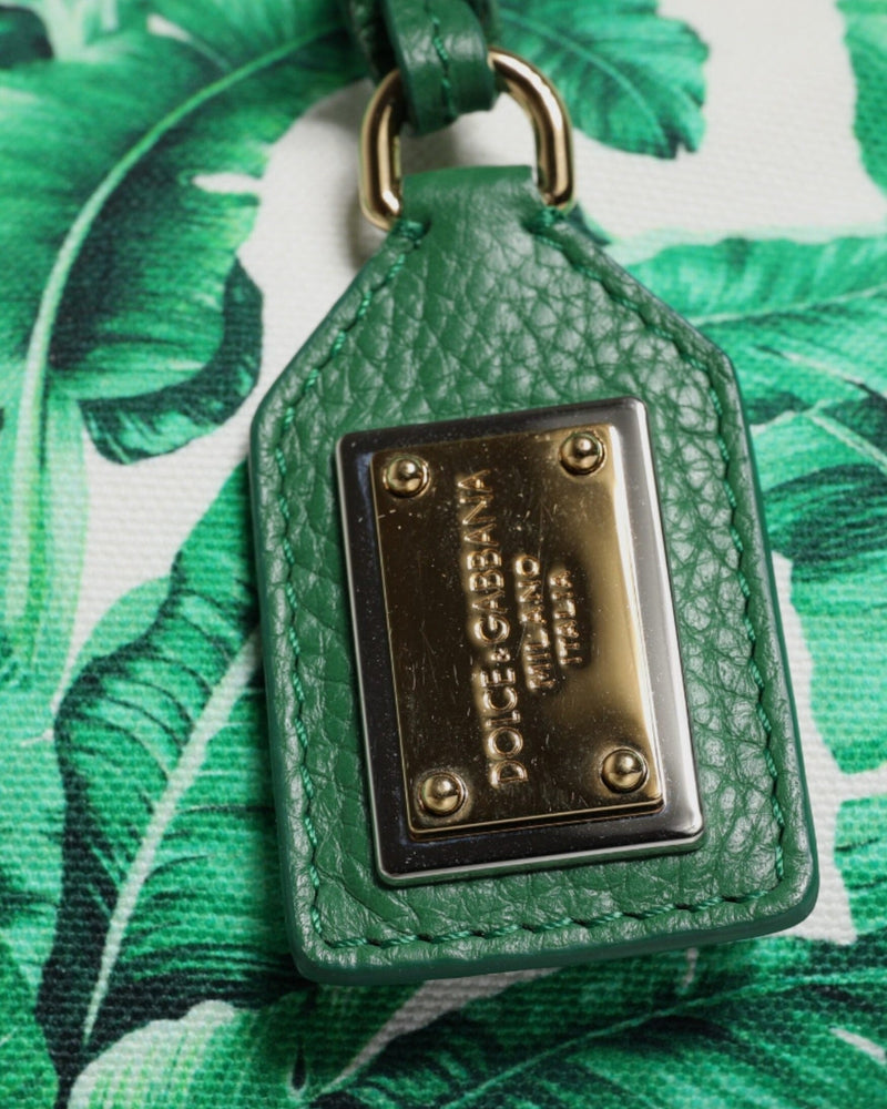 Dolce & Gabbana Canvas Botanical Garden Women Tote Green Bag Glam Steals