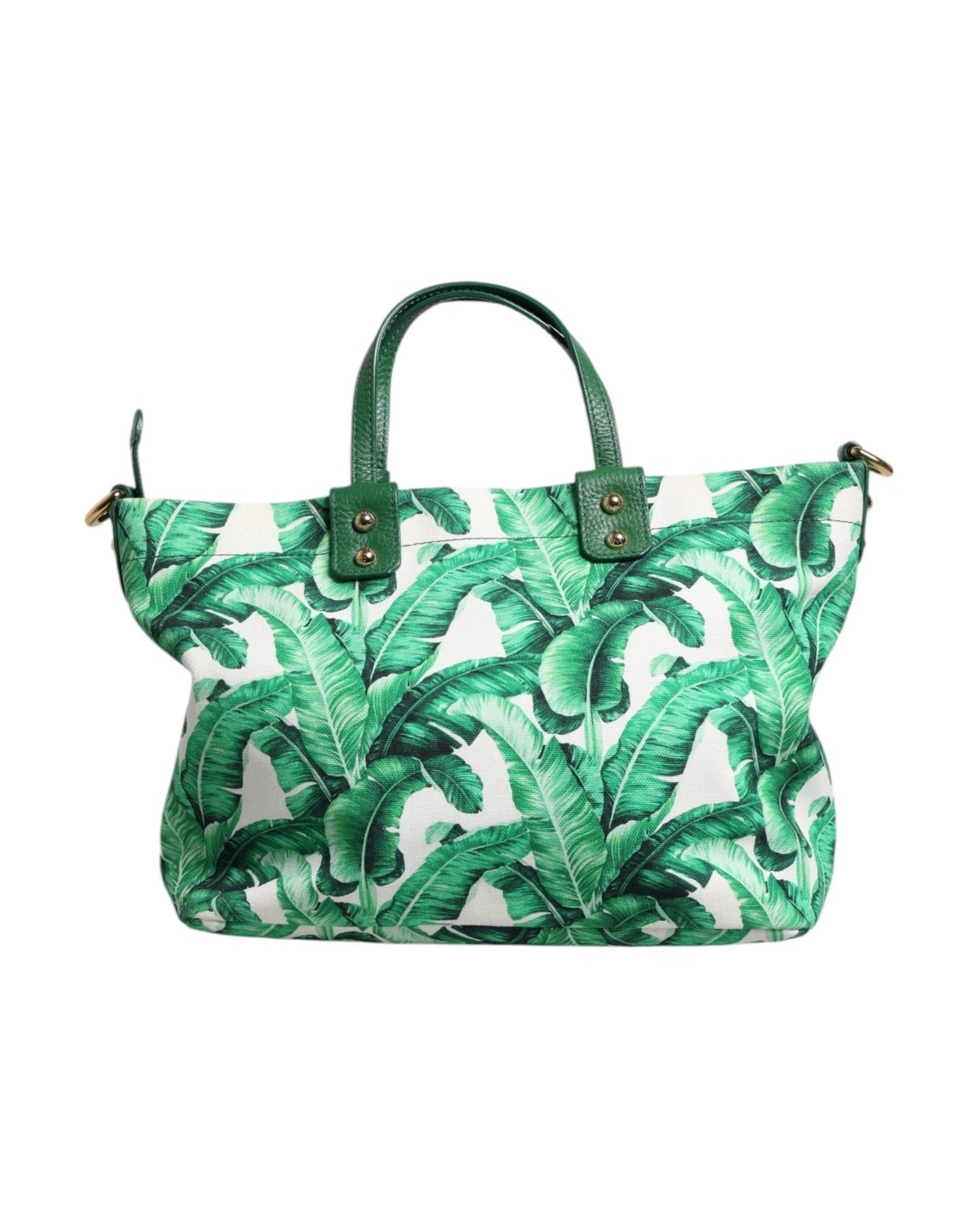 Dolce & Gabbana Canvas Botanical Garden Women Tote Green Bag Glam Steals