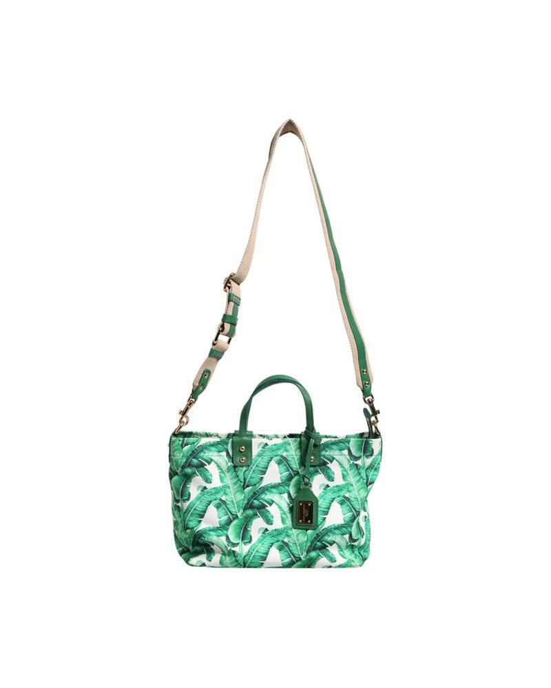Dolce & Gabbana Canvas Botanical Garden Women Tote Green Bag Glam Steals