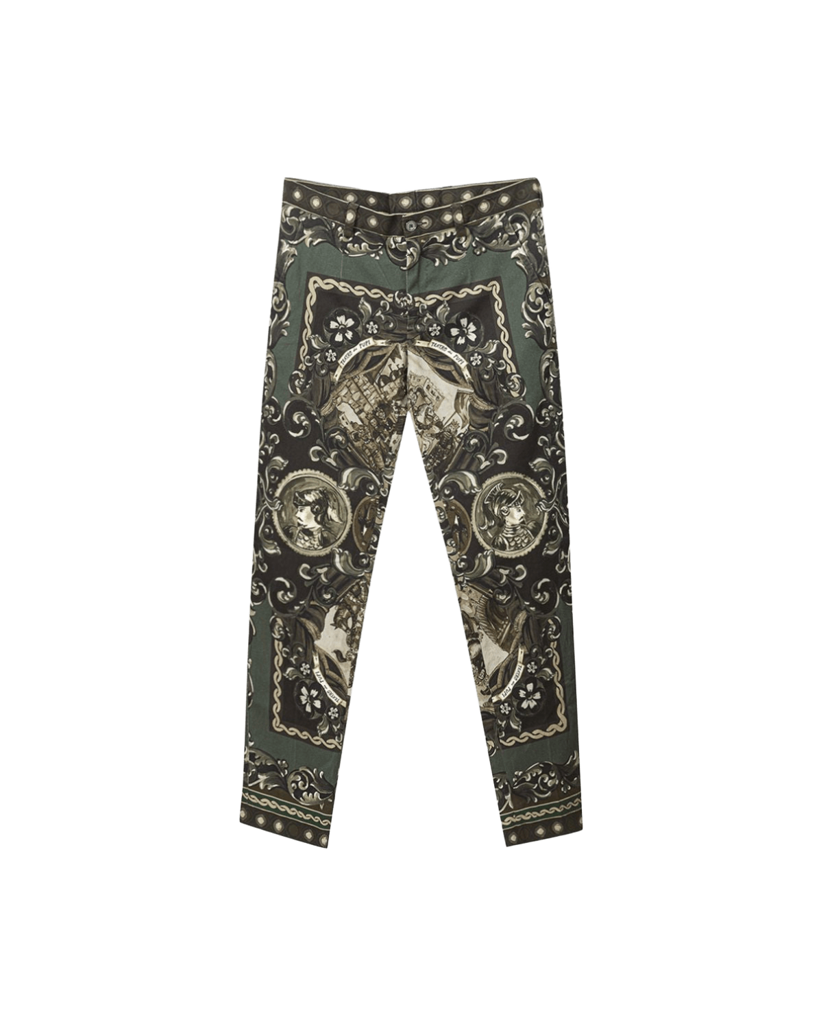 Dolce & Gabbana Green Cotton and Casual Pant Glam Steals