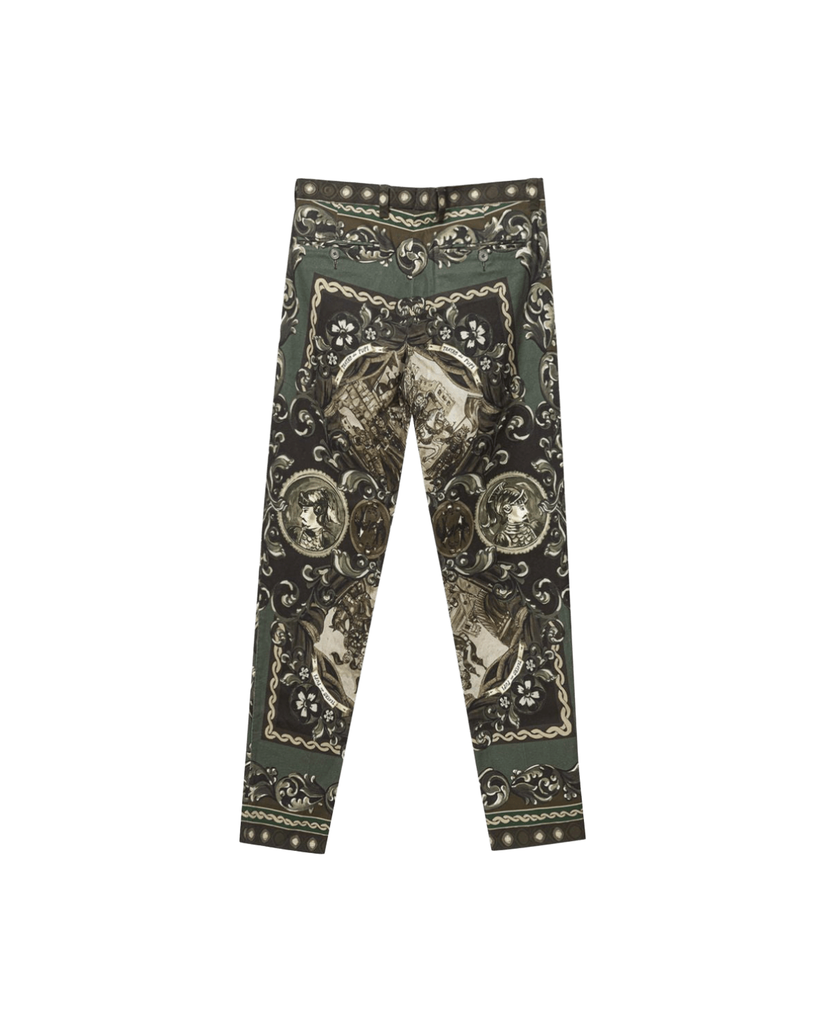 Dolce & Gabbana Green Cotton and Casual Pant Glam Steals