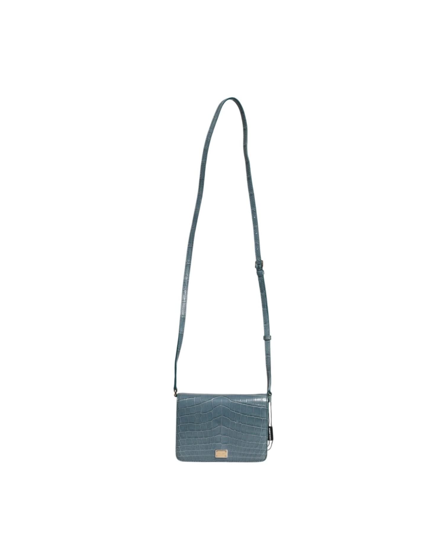Dolce & Gabbana Green Leather Exotic Dg Plaque Crossbody Mini Bag Cross Body Bags