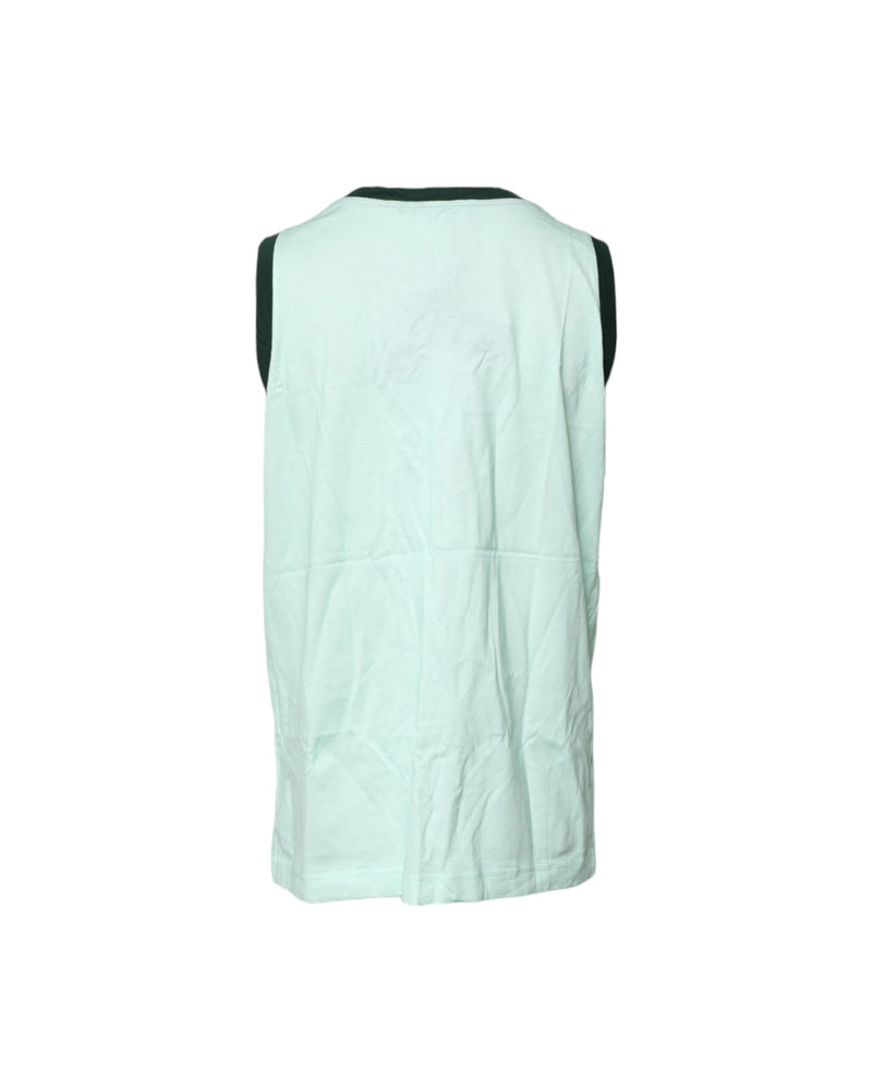 Dolce & Gabbana Green Light Graphic Print Sleeveless Tank T-shirt Glam Steals