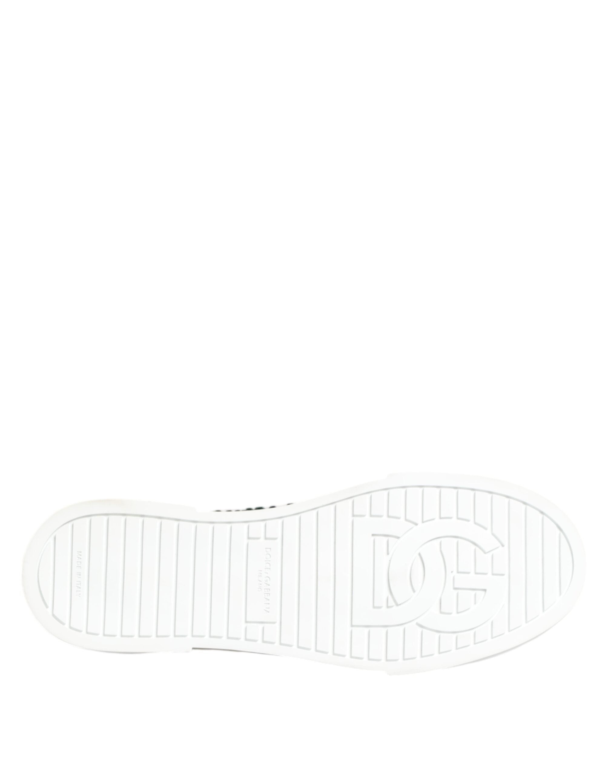Dolce & Gabbana Green Portofino Crystal Dg Logo Sneakers Shoes Glam Steals