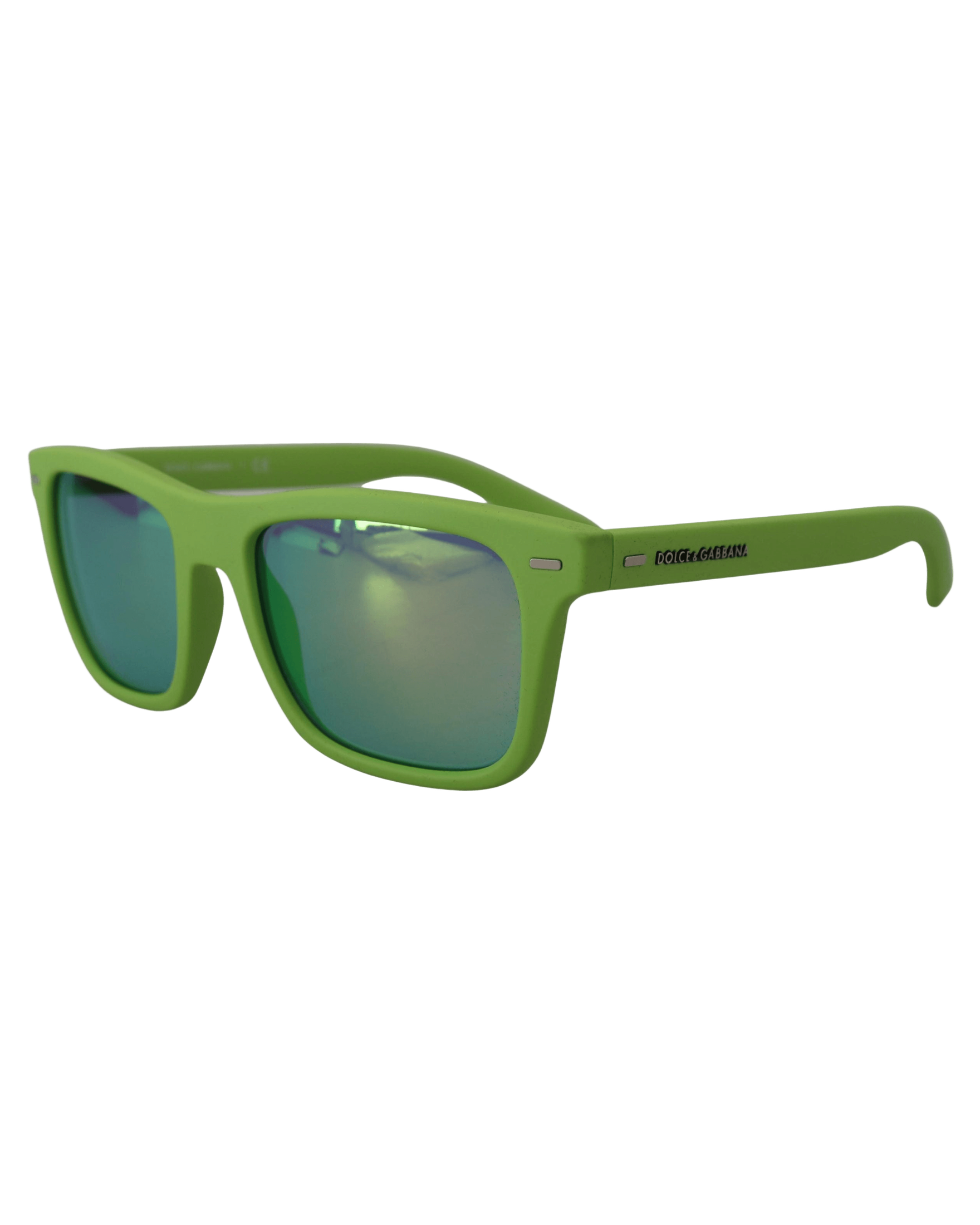 Dolce & Gabbana Green Rubber Full Rim Frame Shades Dg6095 Acid Sunglasses Glam Steals