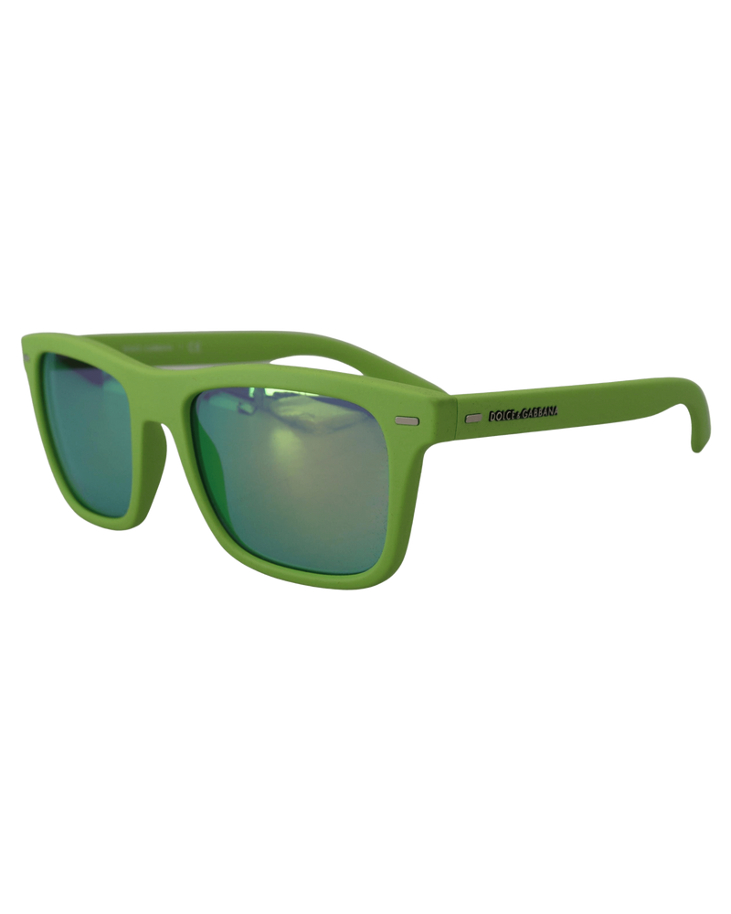 Dolce & Gabbana Green Rubber Full Rim Frame Shades Dg6095 Acid Sunglasses Glam Steals