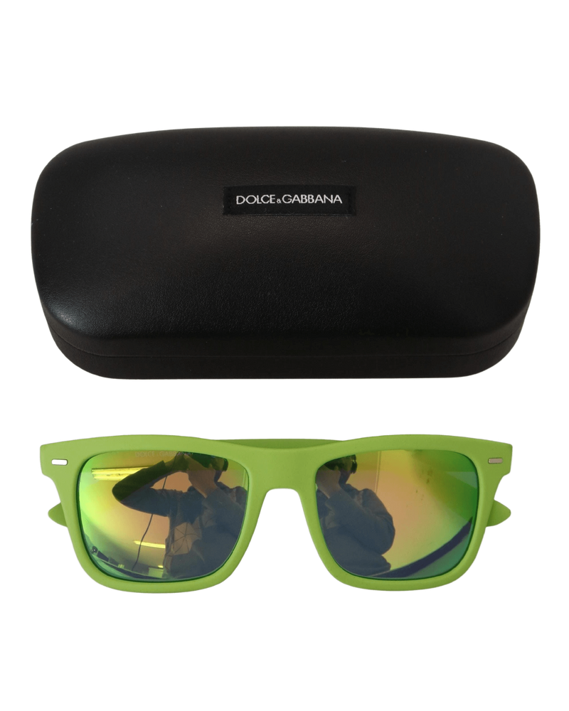 Dolce & Gabbana Green Rubber Full Rim Frame Shades Dg6095 Acid Sunglasses Glam Steals