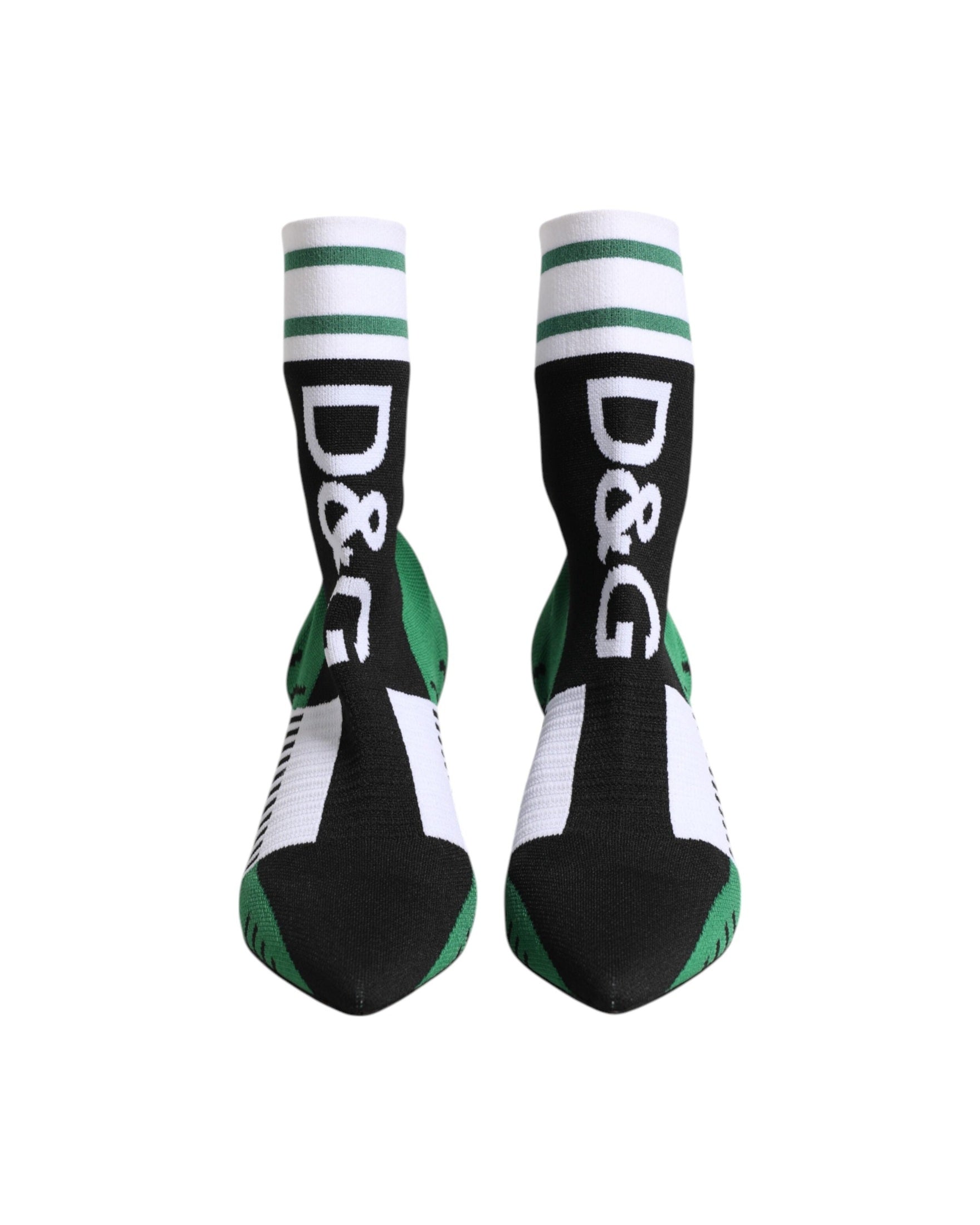 Dolce & Gabbana Green Stretch Sock Style Ankle Boots Shoes Glam Steals