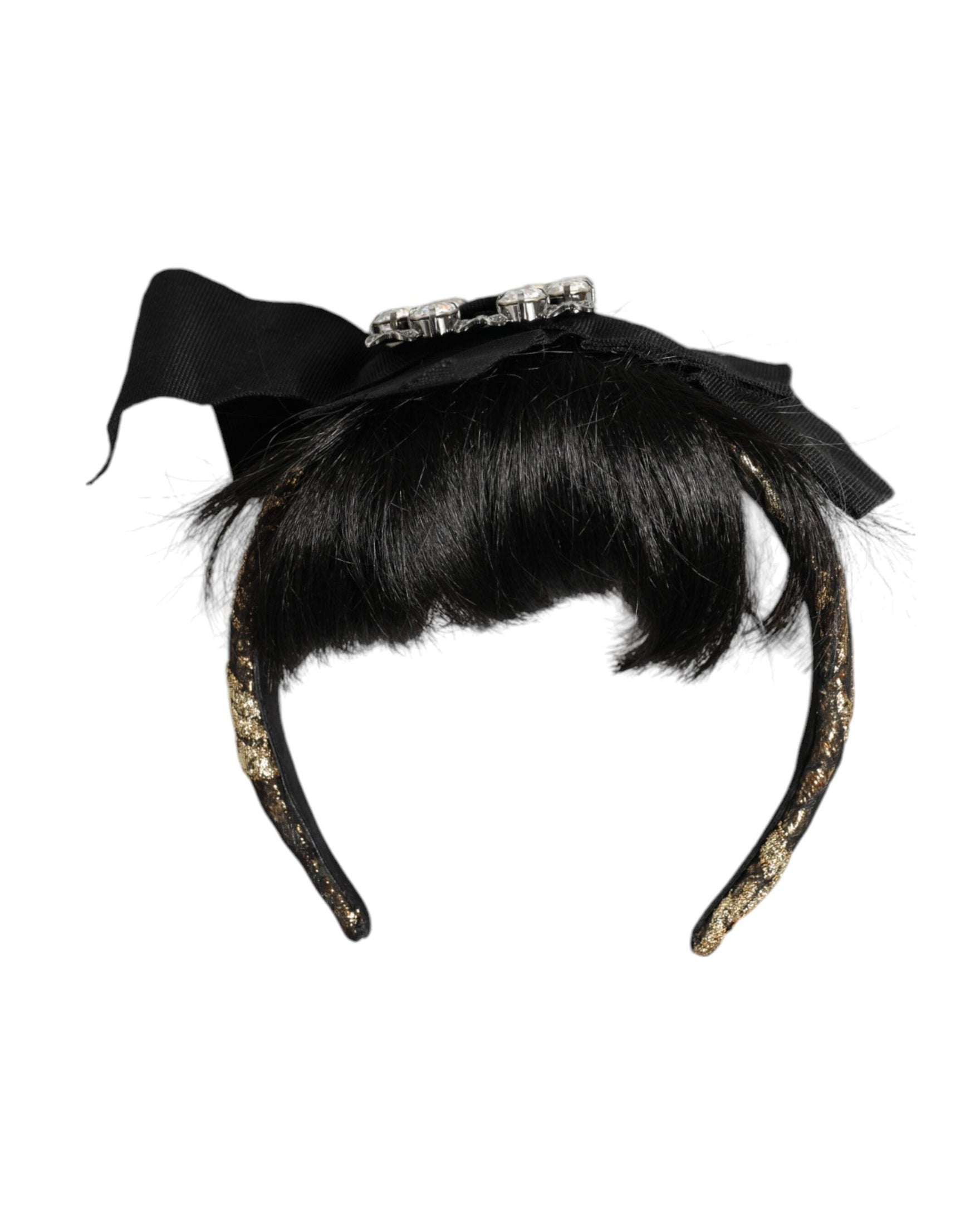 Dolce & Gabbana Hair Parrucchiera Crystal Headband Black Diadem Glam Steals