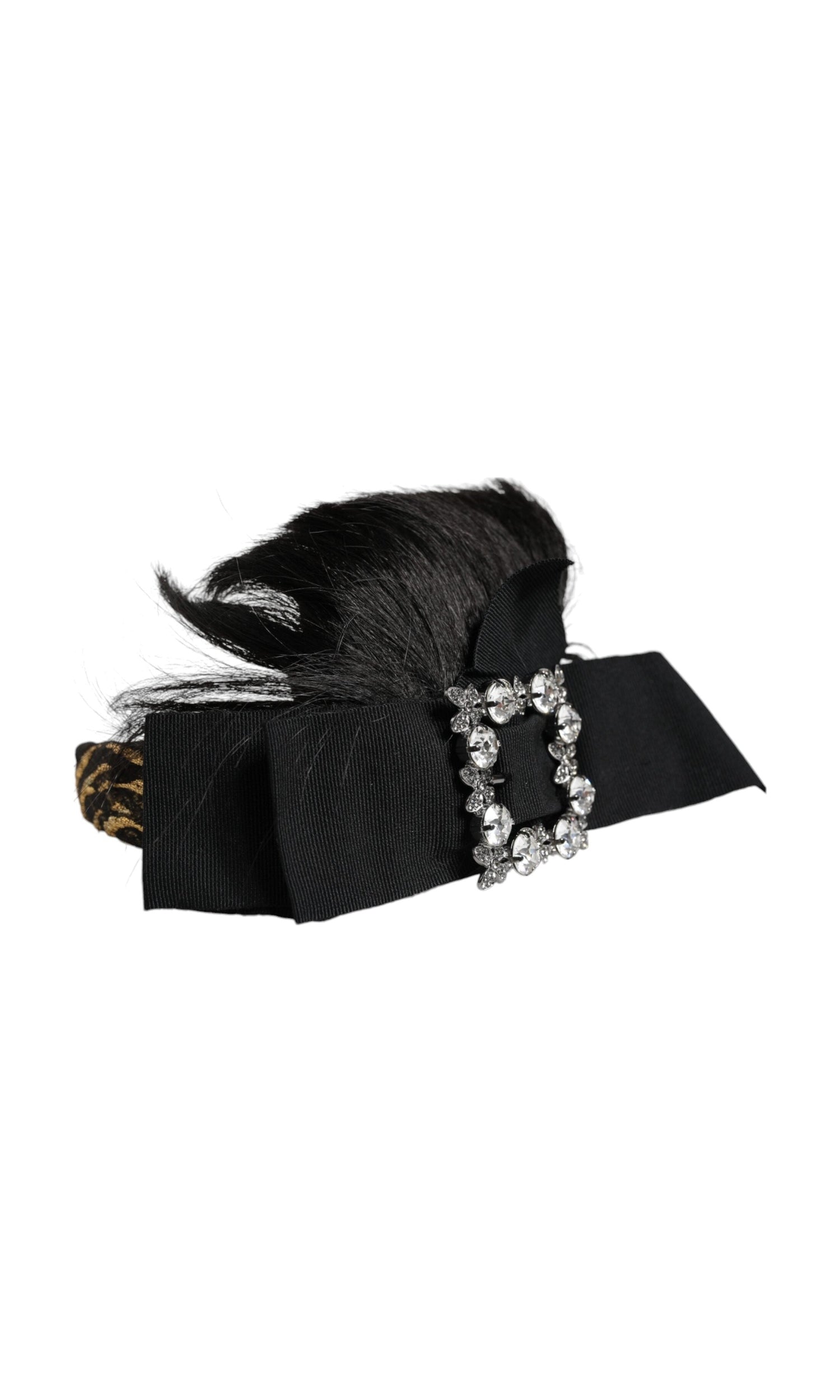 Dolce & Gabbana Hair Parrucchiera Crystal Headband Black Diadem Glam Steals
