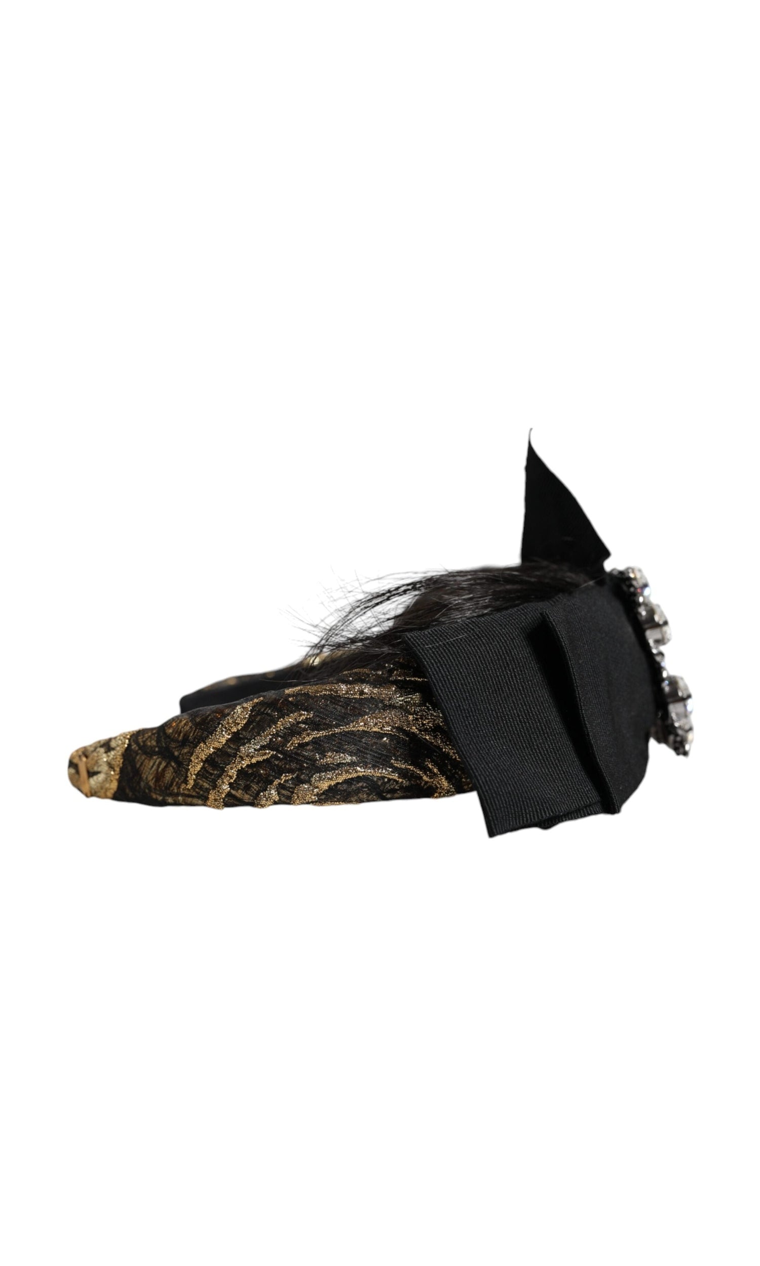 Dolce & Gabbana Hair Parrucchiera Crystal Headband Black Diadem Glam Steals