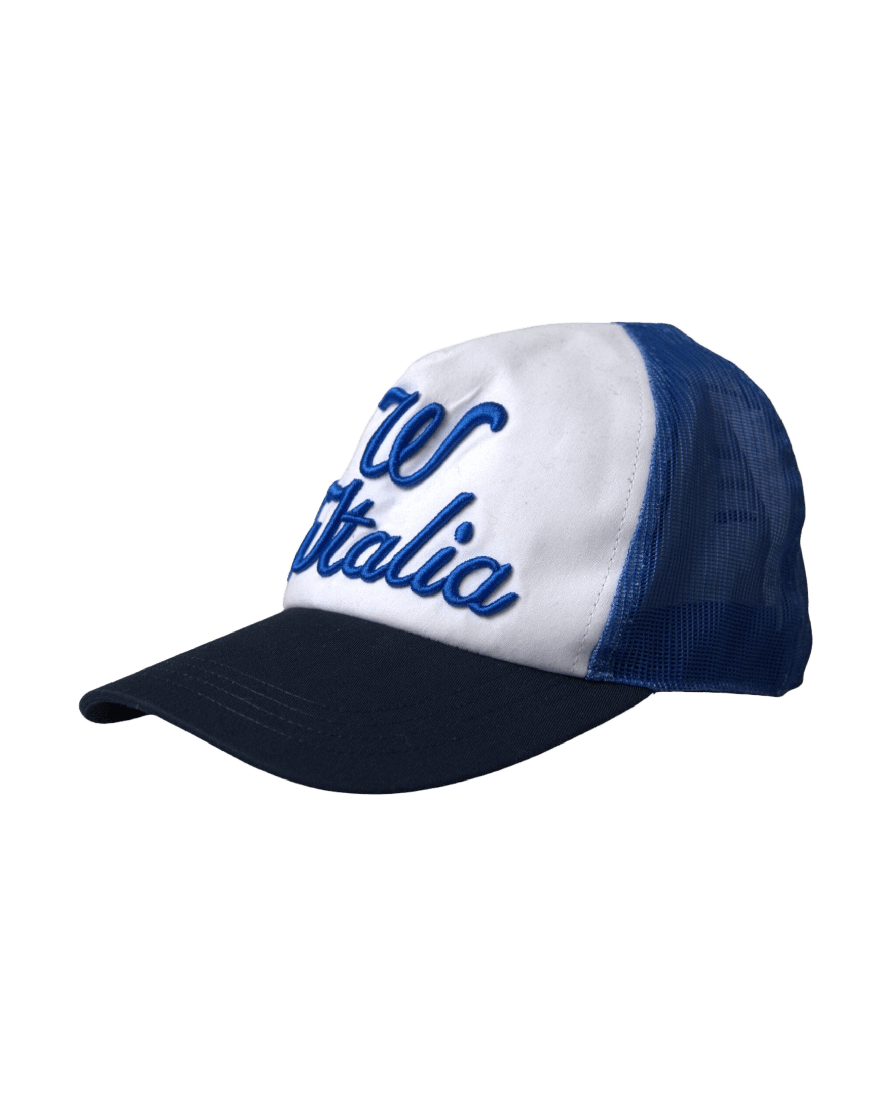 Dolce & Gabbana Italia Mesh Baseball Blue White Black Hat Glam Steals