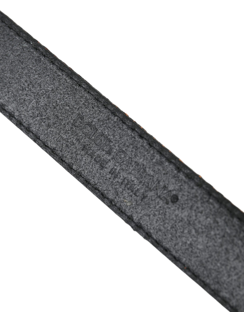 Dolce & Gabbana Jacquard Stripes Metal Buckle Belt Glam Steals