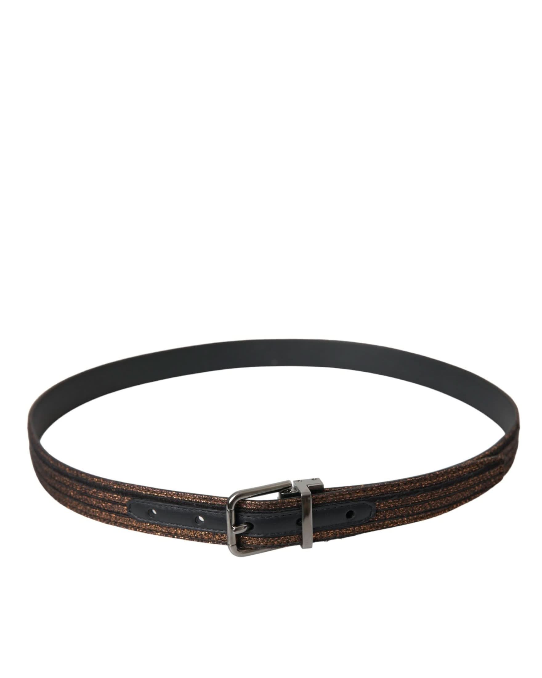 Dolce & Gabbana Jacquard Stripes Metal Buckle Belt Belts