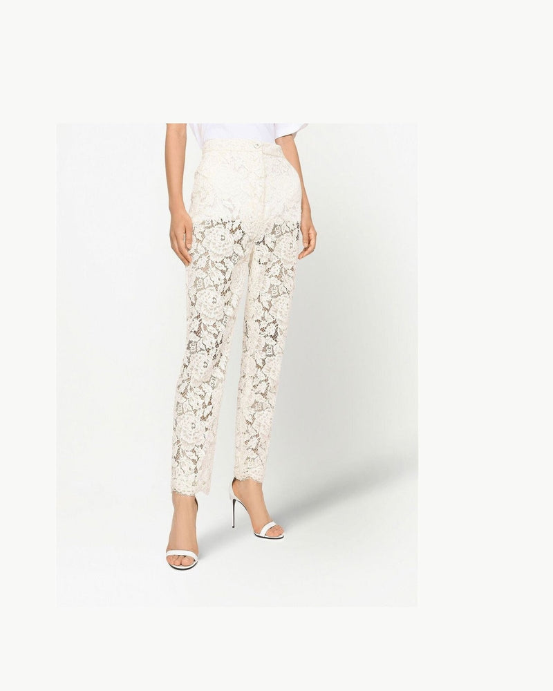 Dolce & Gabbana Lace Floral Trouser Glam Steals