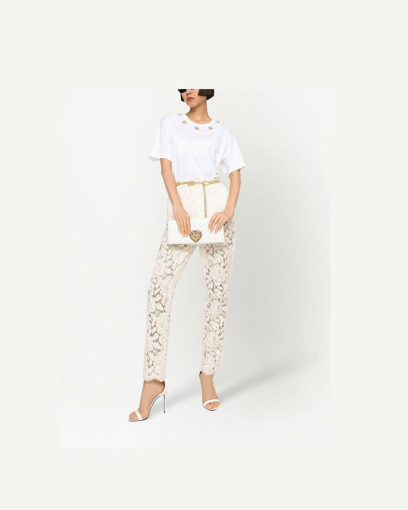 Dolce & Gabbana Lace Floral Trouser Glam Steals